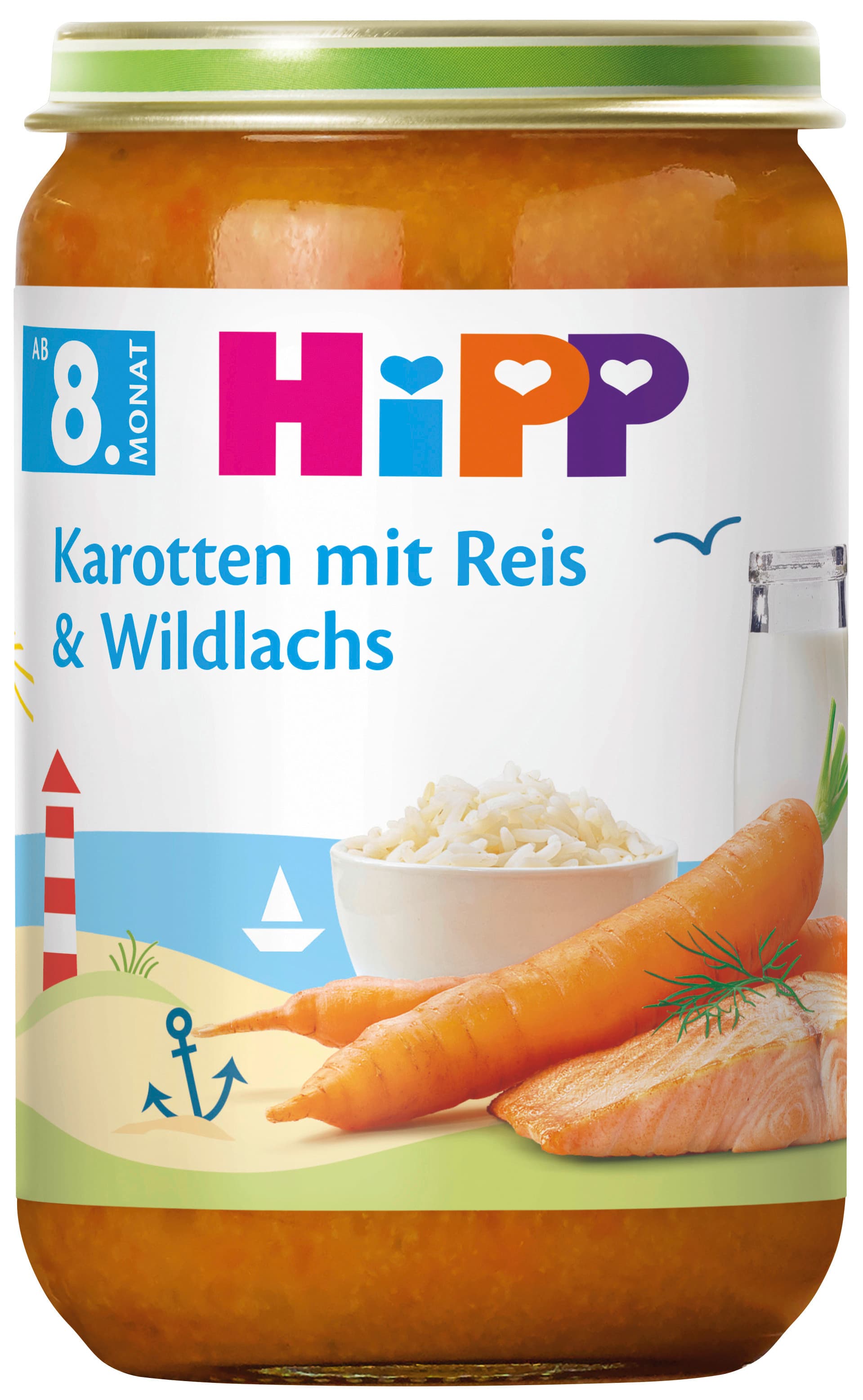 HiPP Bio Menüs Karotten mit Reis & Wildlachs
