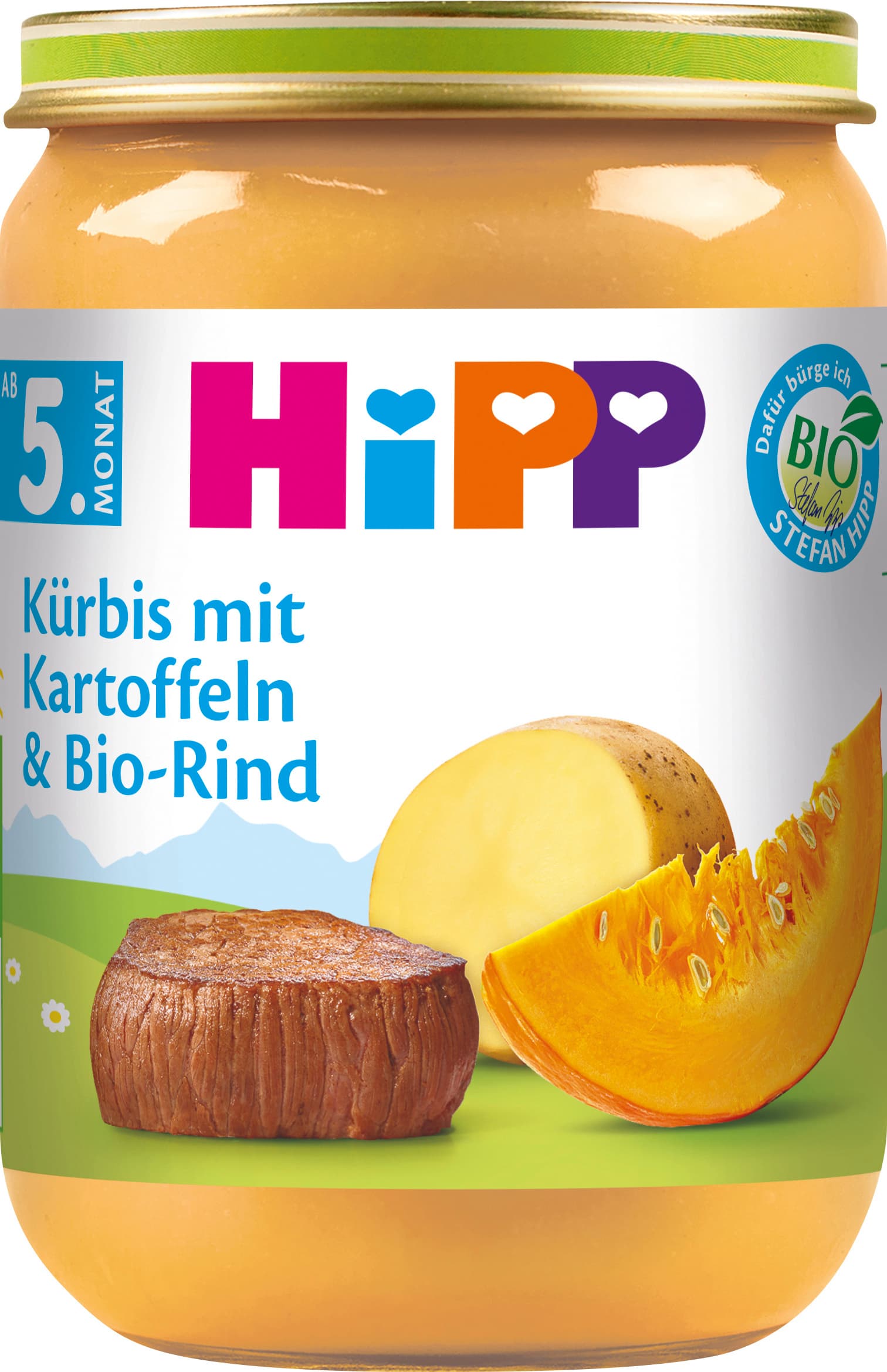 HiPP Bio Menüs Kürbis mit Kartoffeln und Bio-Rind