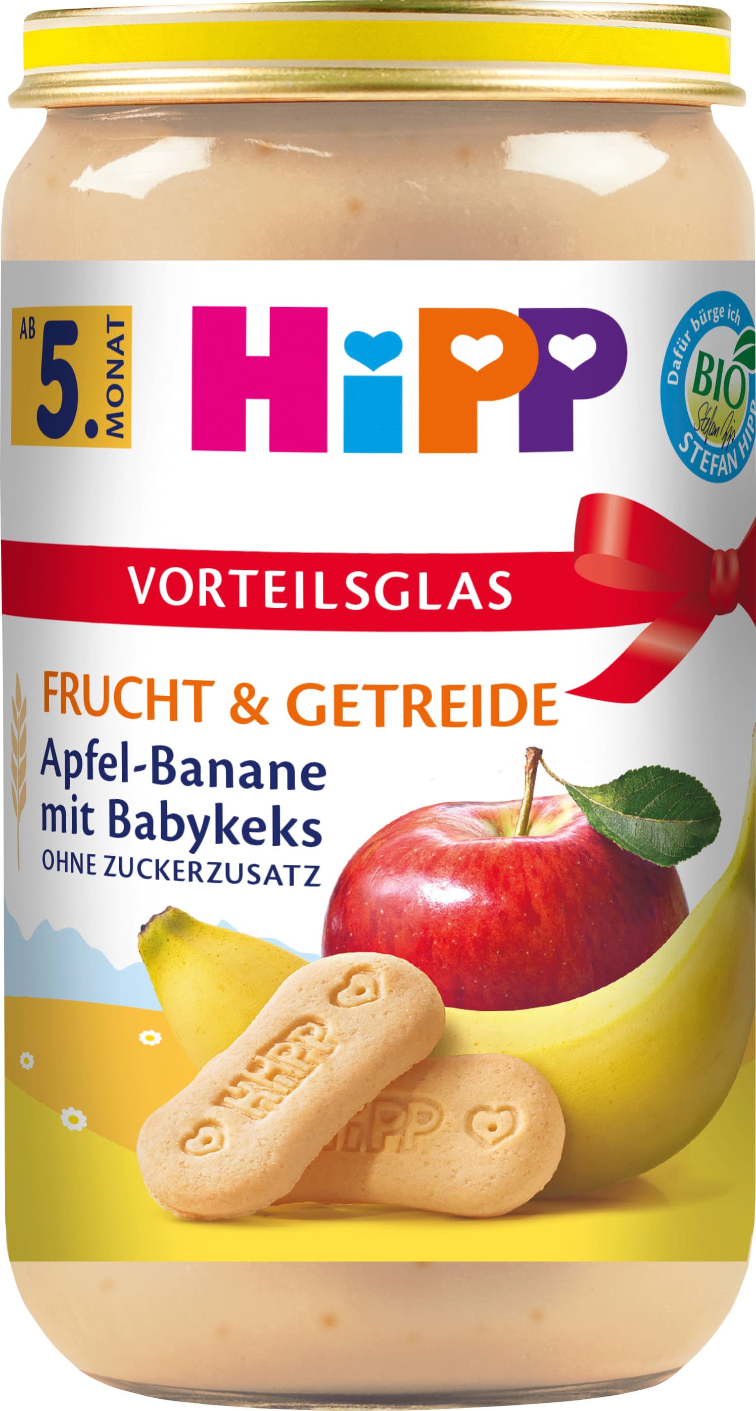 HiPP Bio Frucht und Getreide Apfel-Banane mit Babykeks