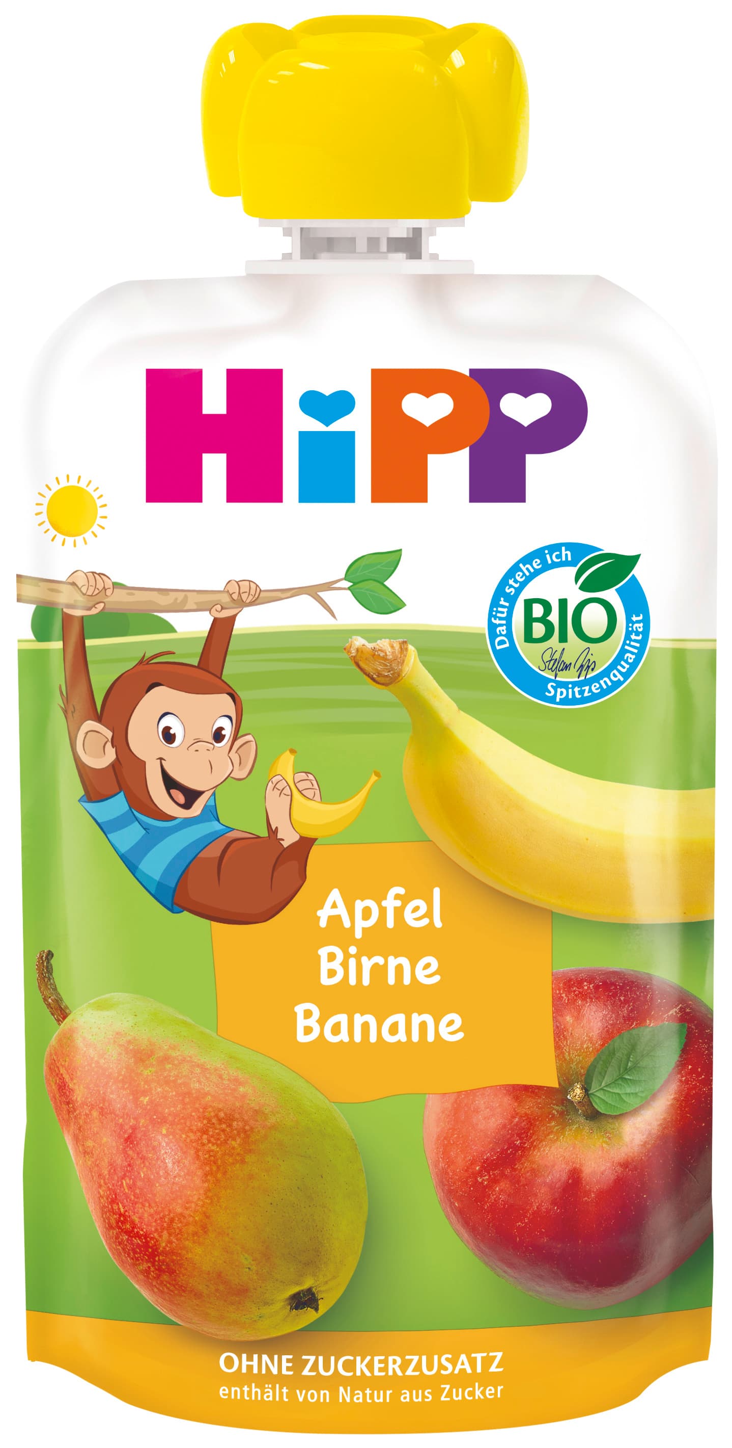 HiPP Bio Quteschbeutel Apfel-Birne-Banane ohne Zuckerzusatz
