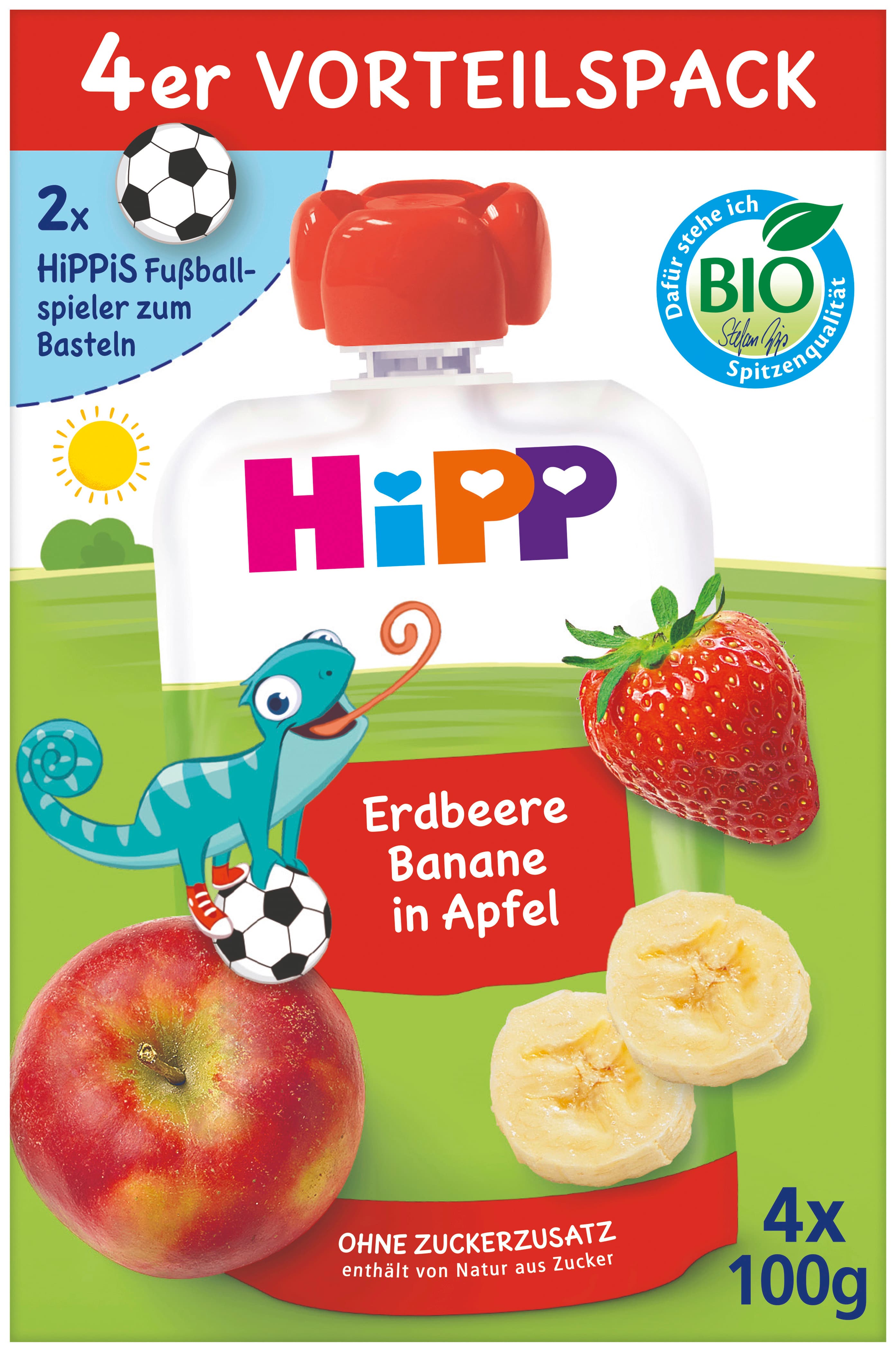 HiPP Bio für Kinder HiPPiS Erdbeere Banane in Apfel