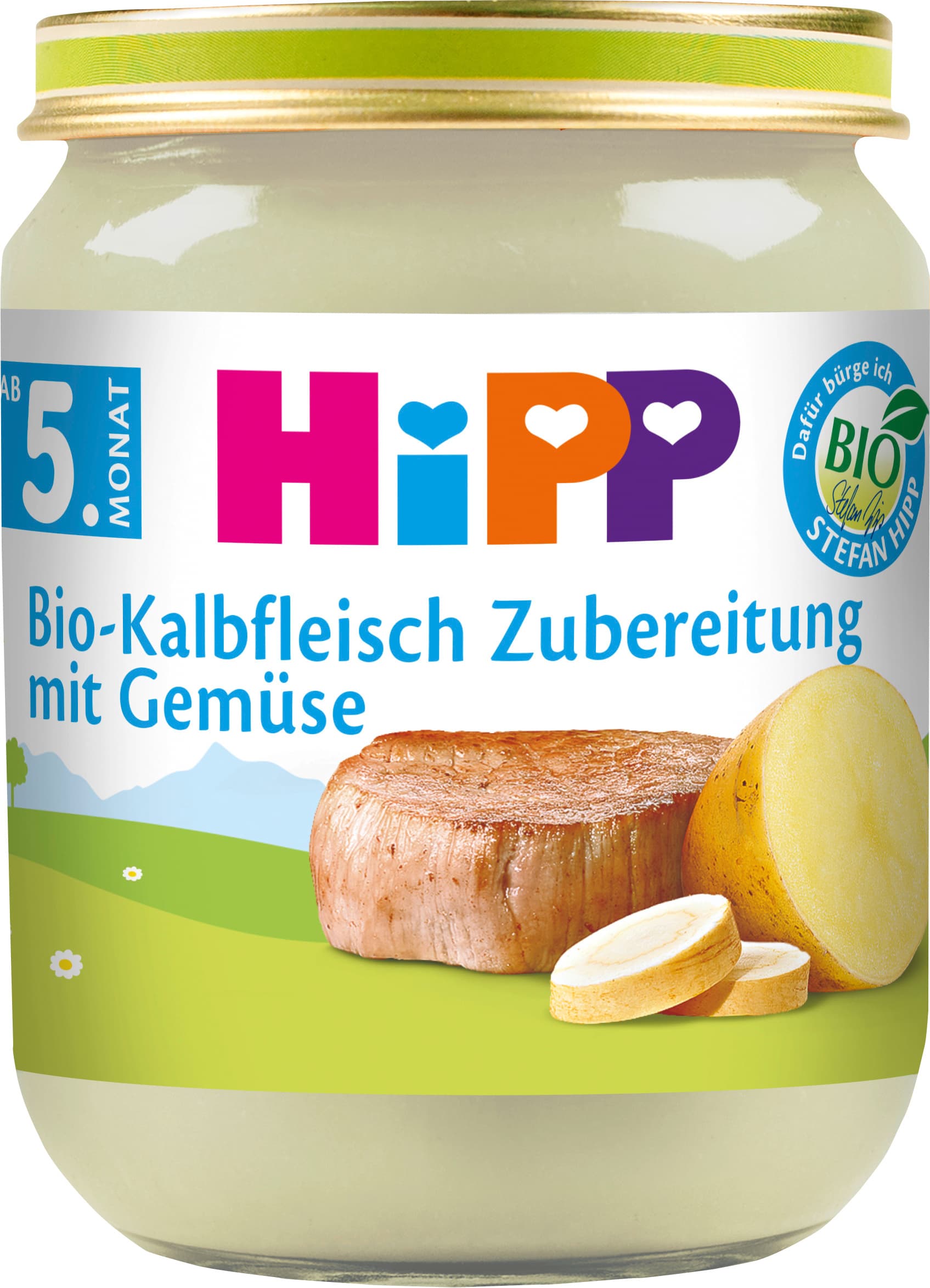 HiPP Menü: Bio-Kalbfleisch Zubereitung mit Gemüse
