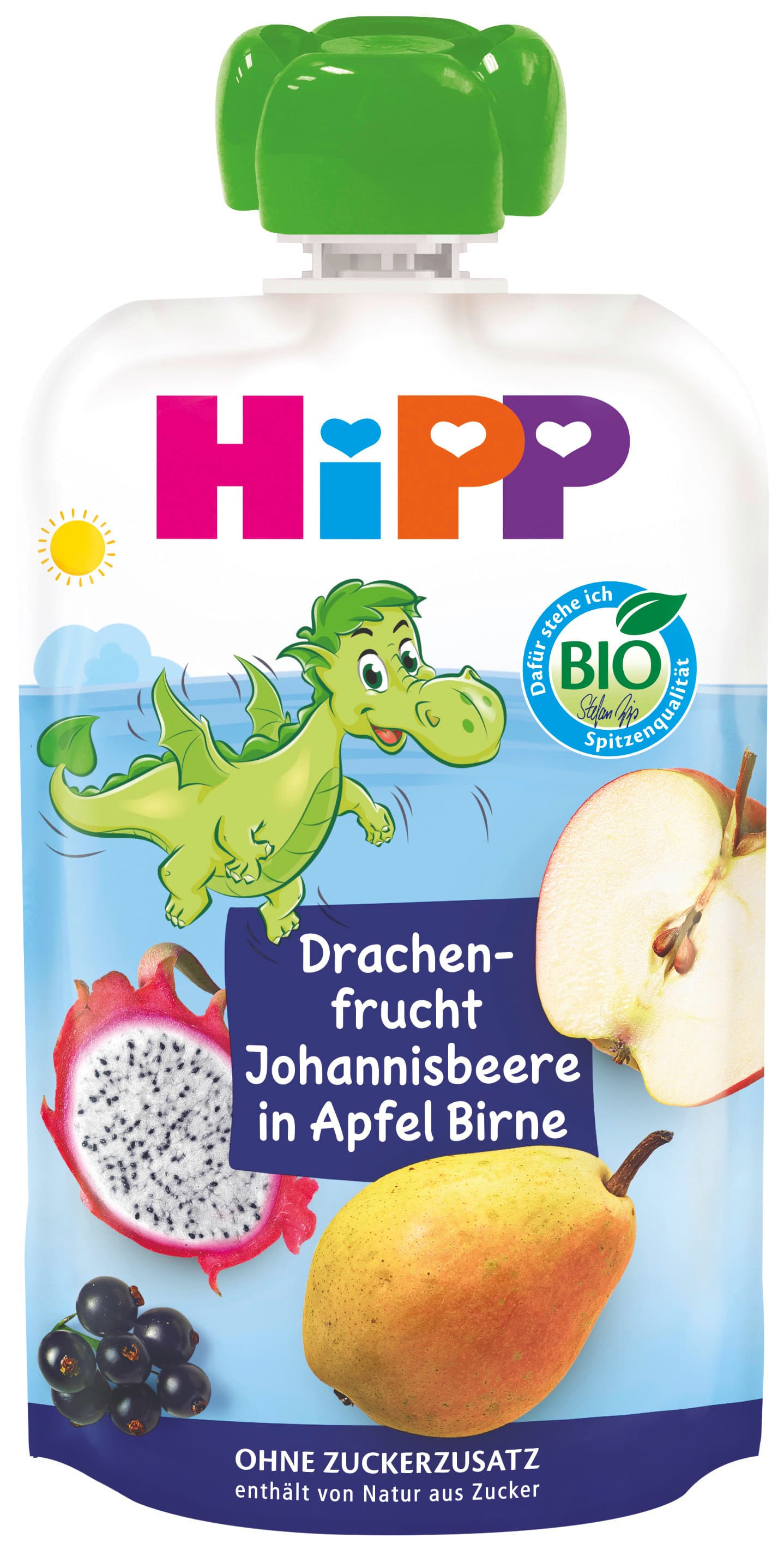 HiPP Bio für Kinder HiPPiS Drachenfrucht-Johannisbeere in Apfel-Birne
