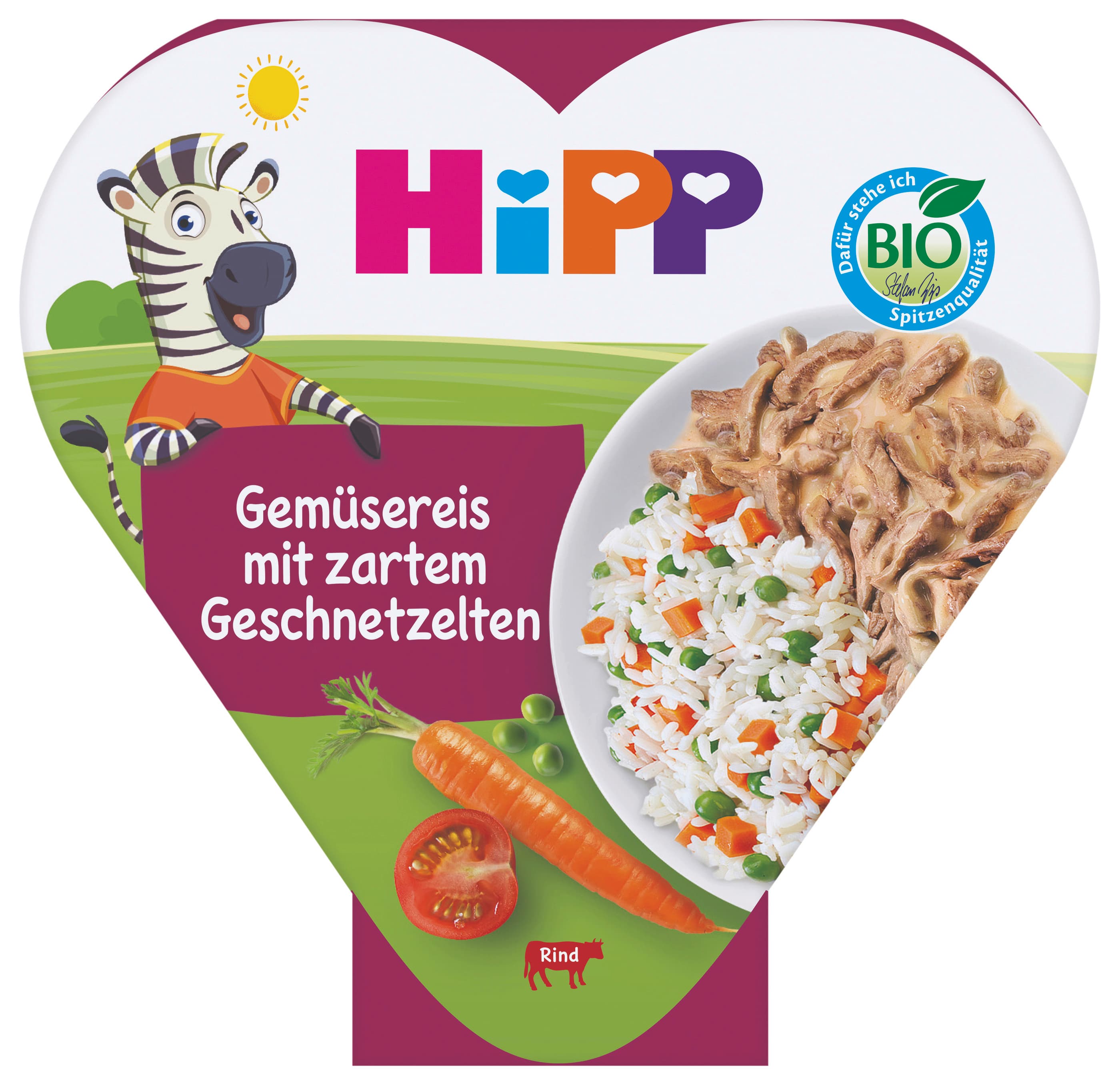 HiPP Bio Gemüsereis mit zartem Geschnetzelten