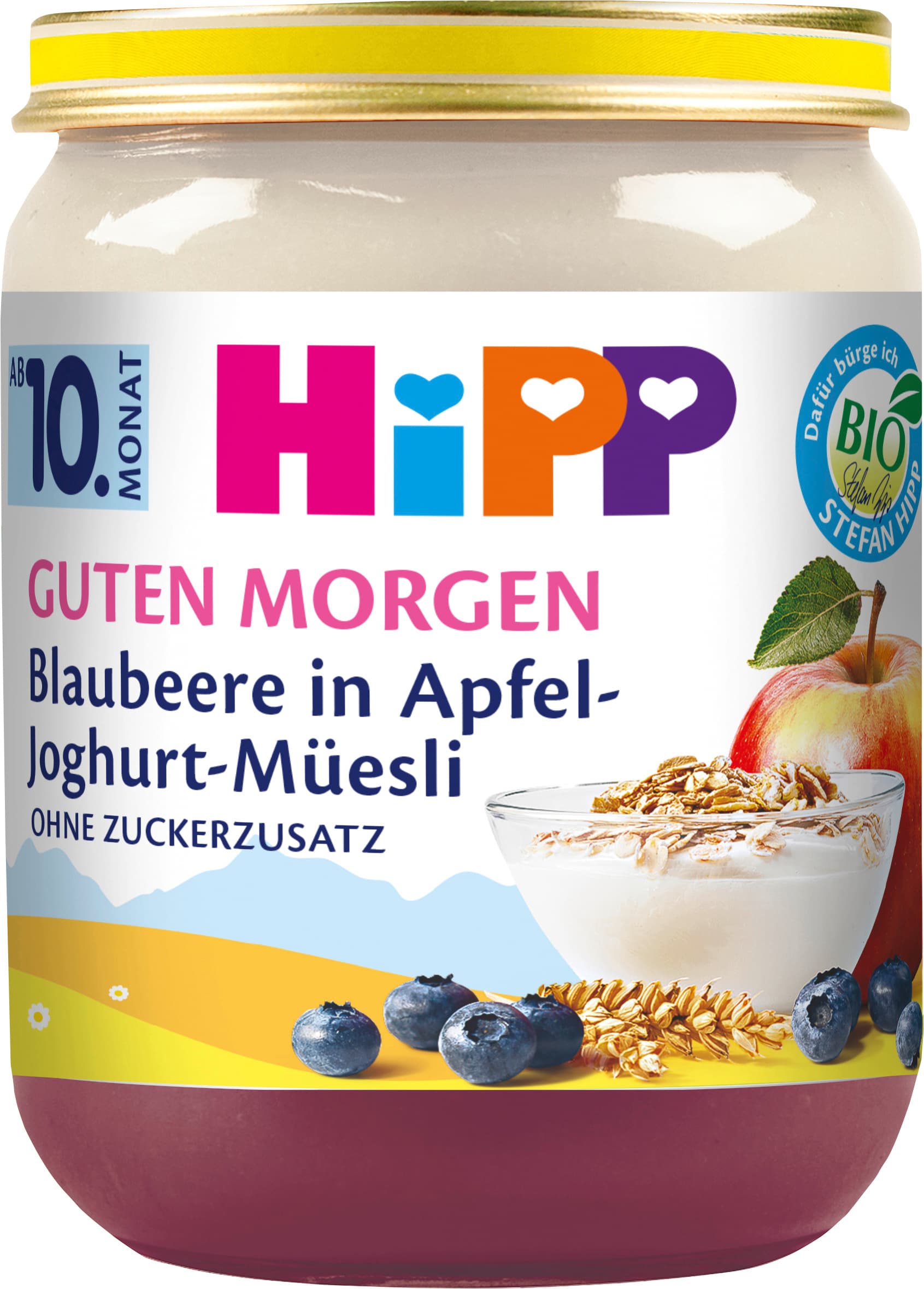HiPP Bio Guten Morgen Müesli: Blaubeere in Apfel-Joghurt-Müesli