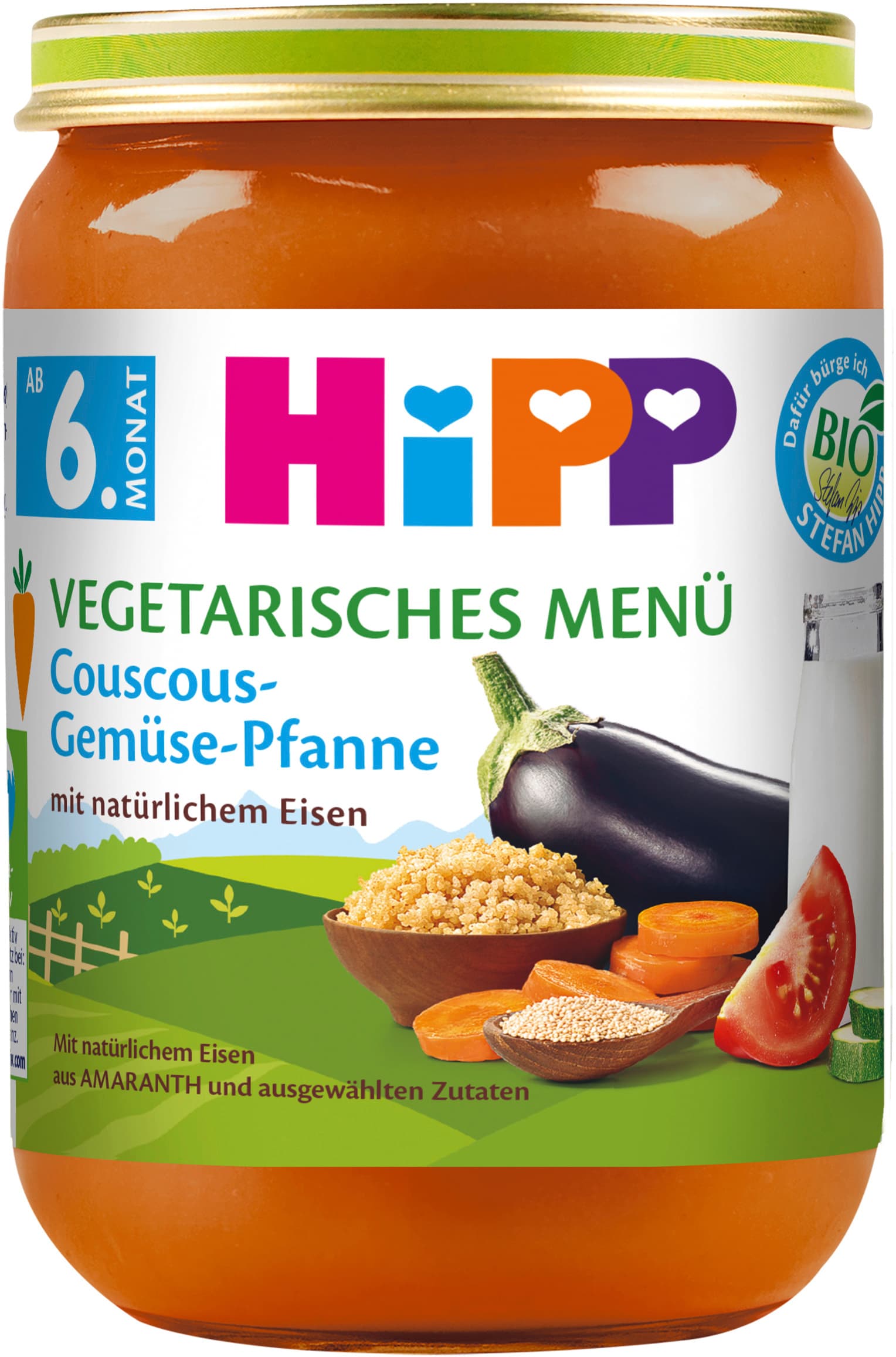 HiPP Bio Menüs ab 6. Monat Couscous-Gemüse-Pfanne