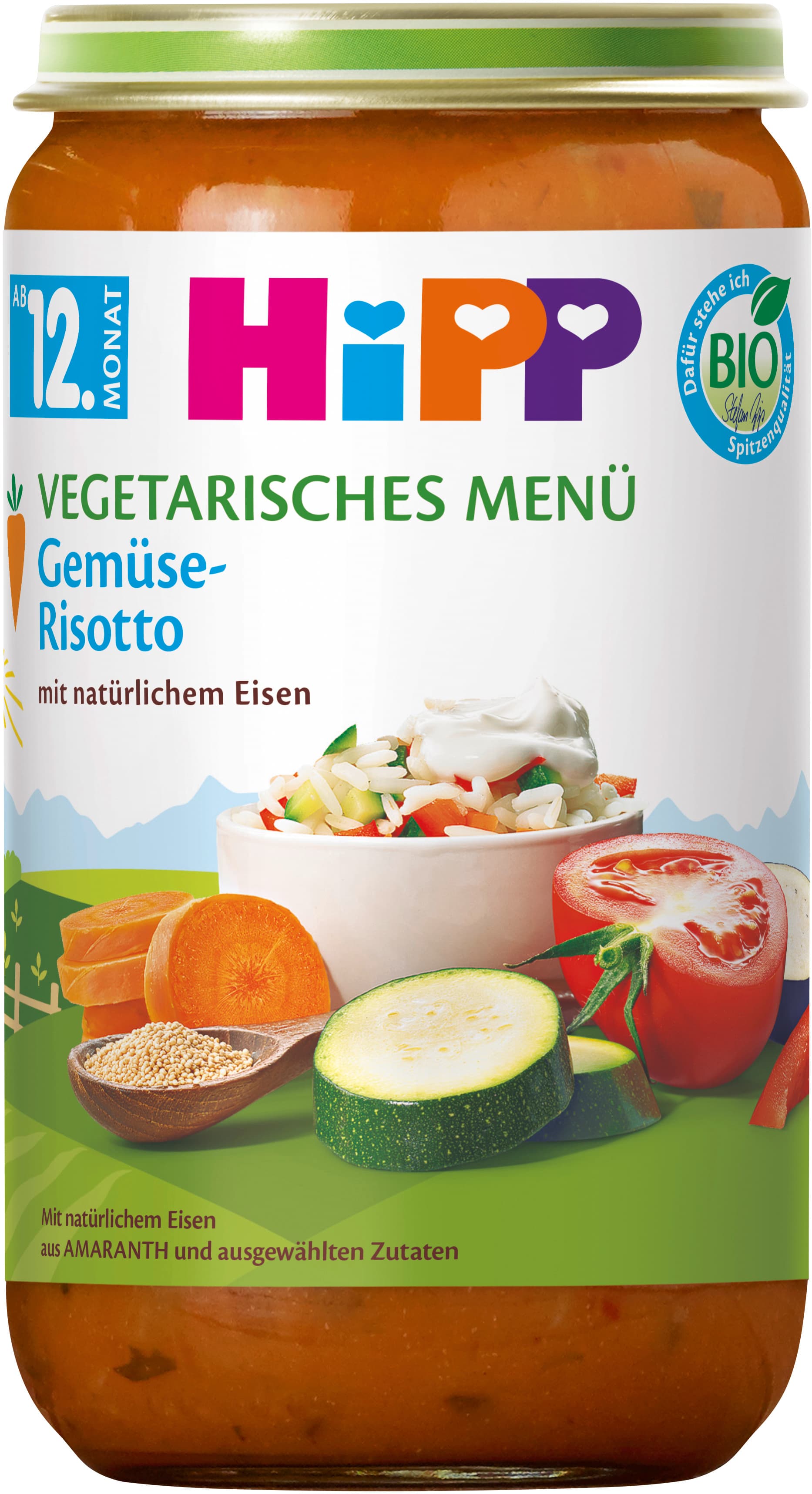 HiPP Bio Vegetarisches Menü ab 12. Monat Gemüse-Risotto