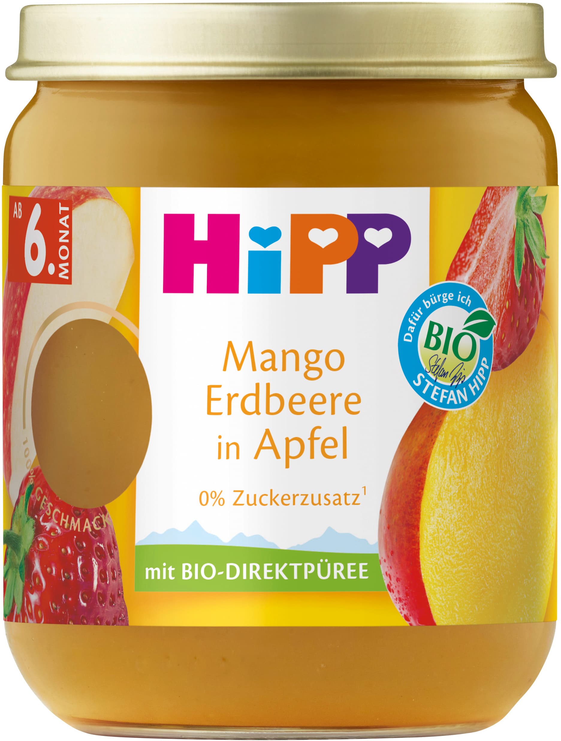 HiPP Premium Früchte: Mango Erdbeere in Apfel