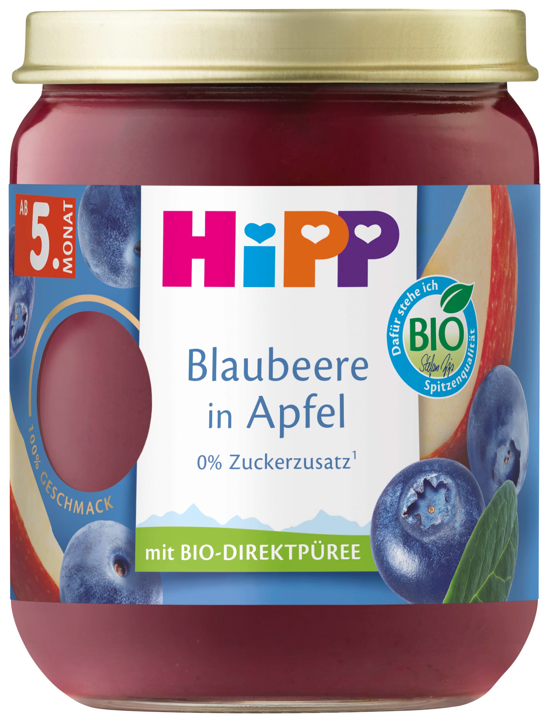 HiPP Bio Früchte Blaubeere in Apfel