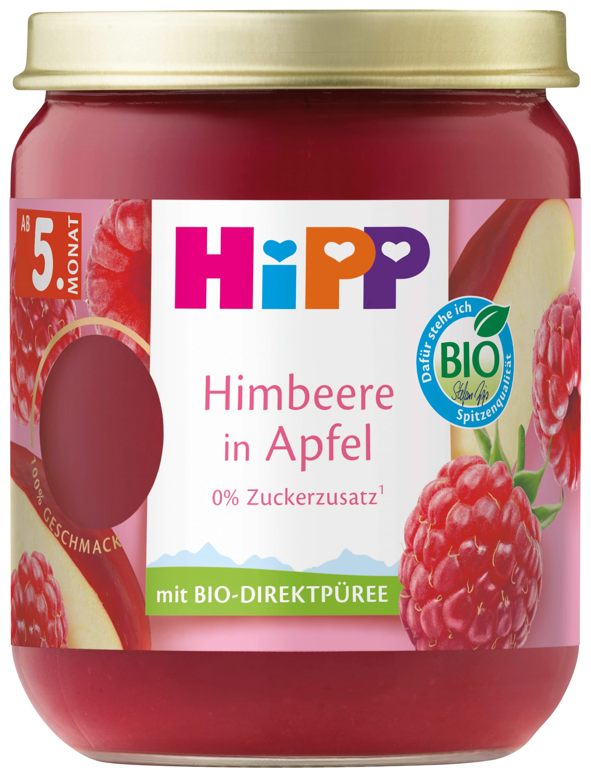 HiPP Bio Babygläschen Himbeere in Apfel