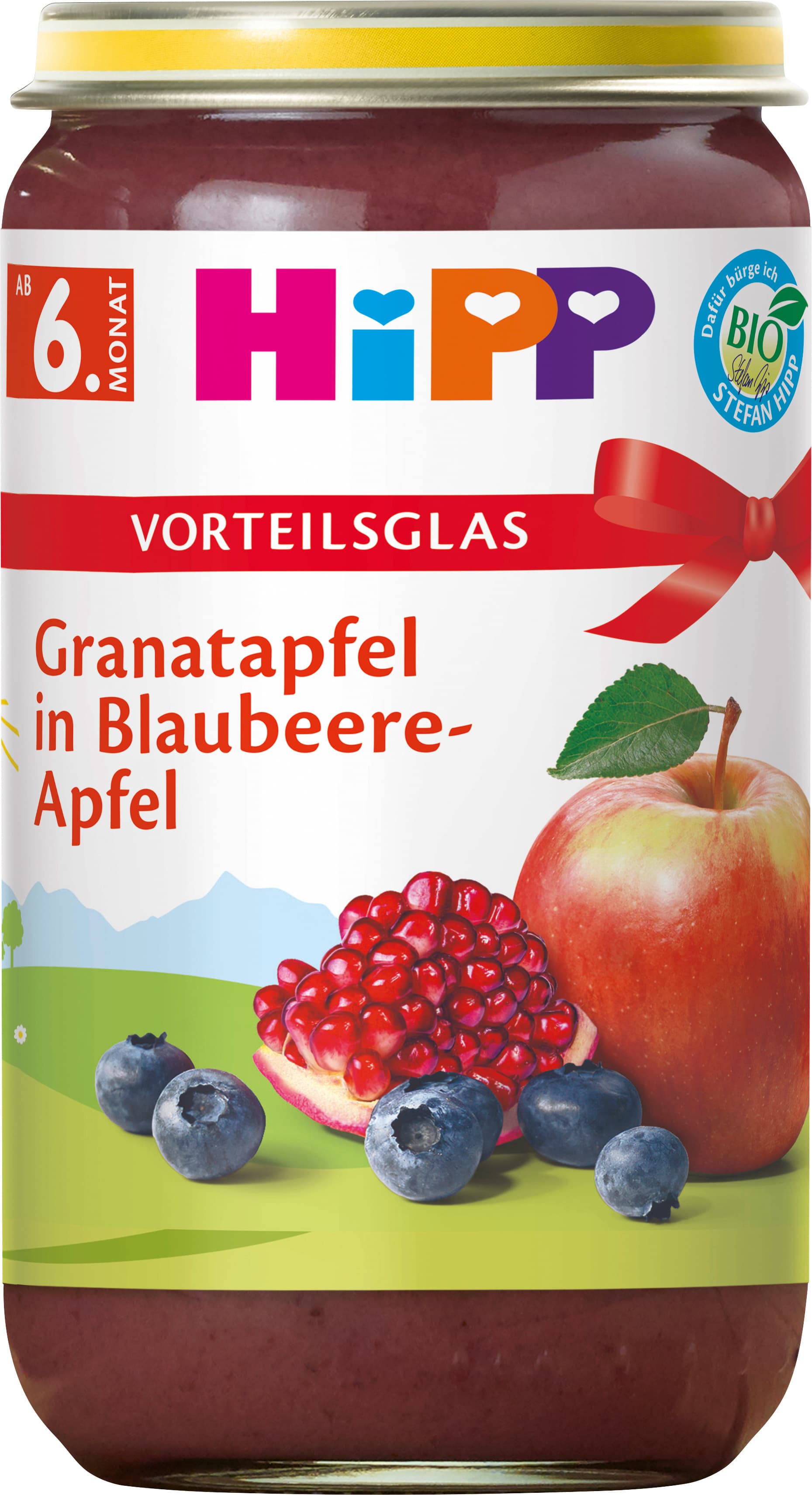 HiPP Früchte: Granatapfel in Blaubeere-Apfel