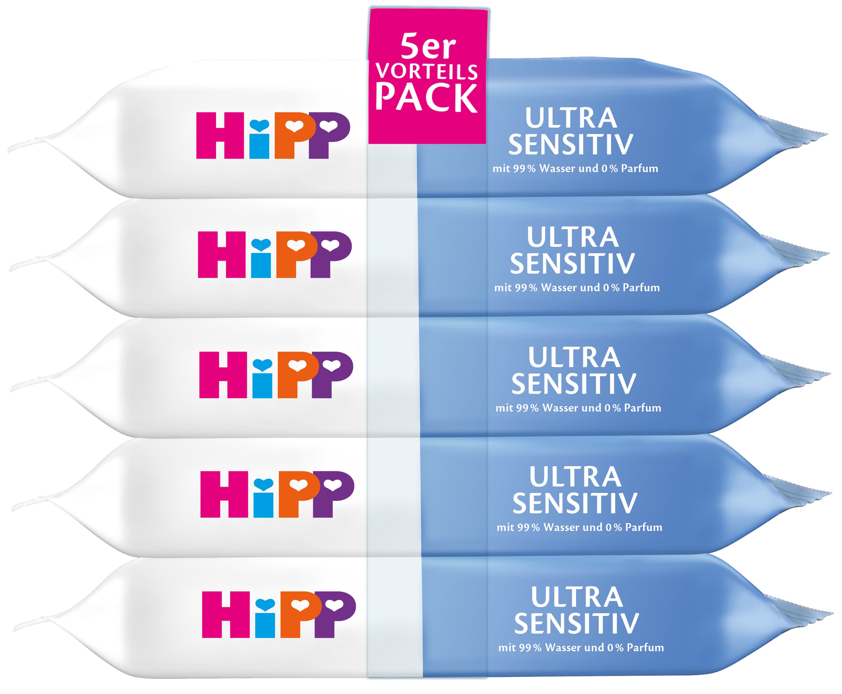 HIPP Babysanft Ultra Sensitiv Feuchttücher 5er Vorteilspack