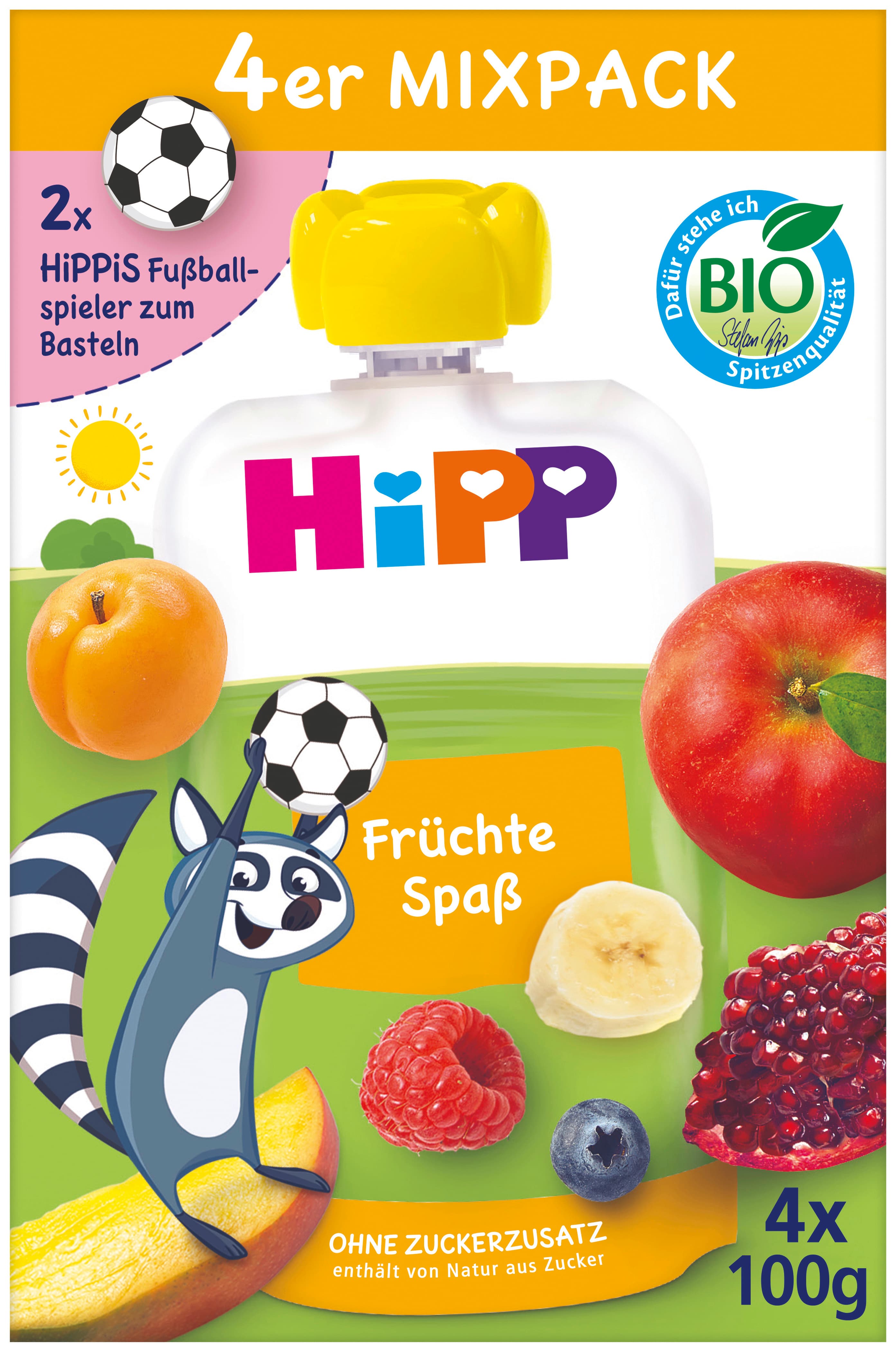 Hipp Früchte Spaß ohne Zuckerzusätze 4er Mixpack