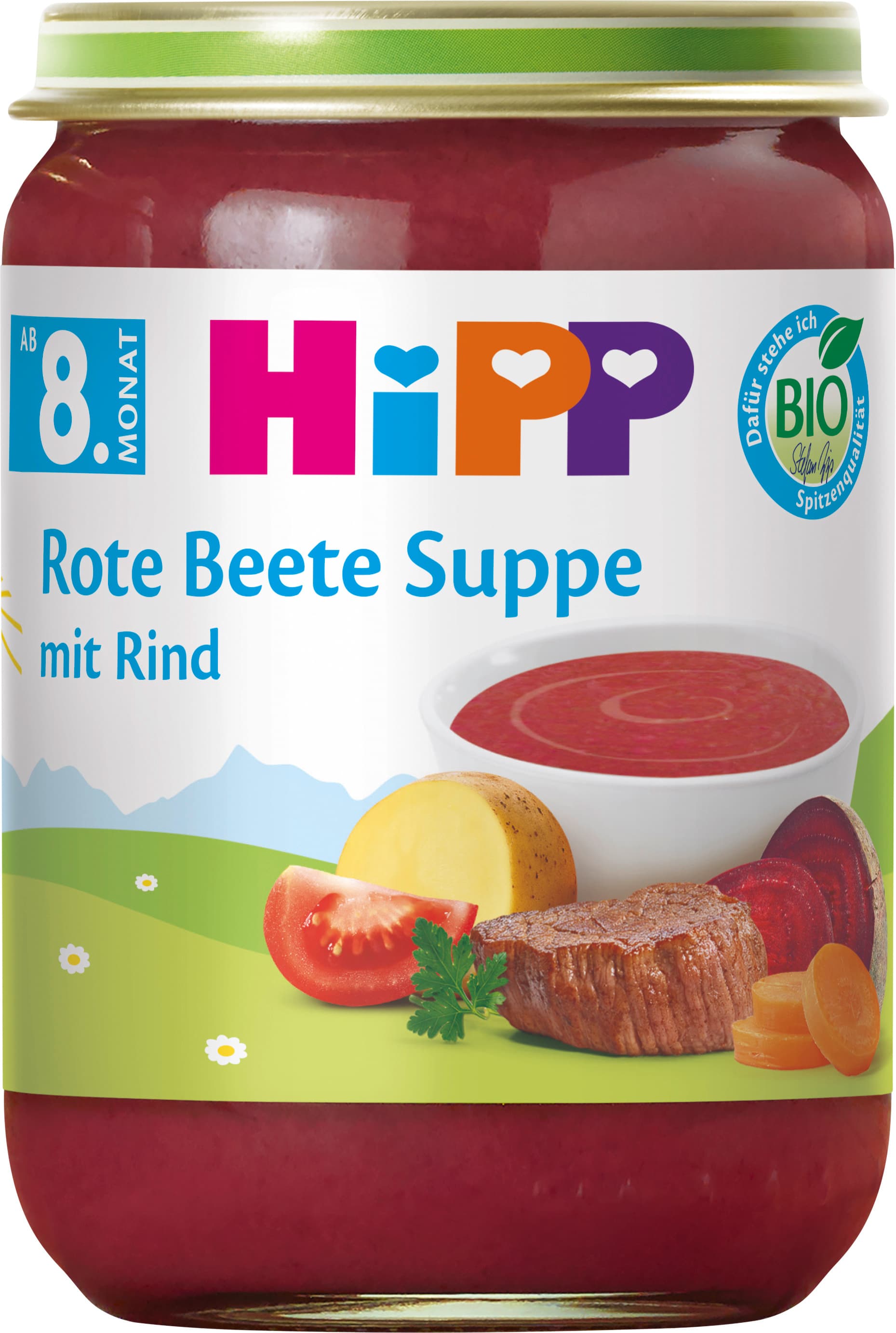 HiPP Bio Rote Beete Suppe mit Rind