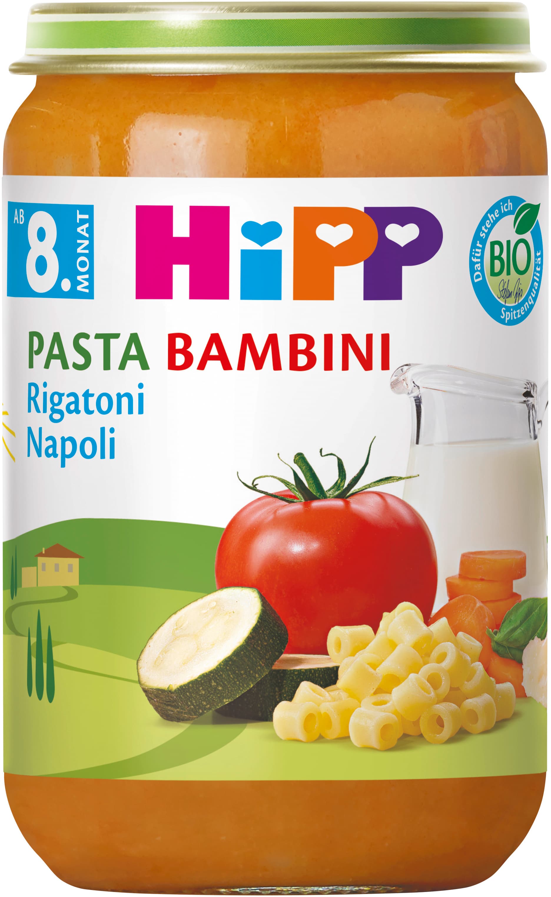 HiPP Bio Menüs Pasta Bambini, Rigatoni Napoli