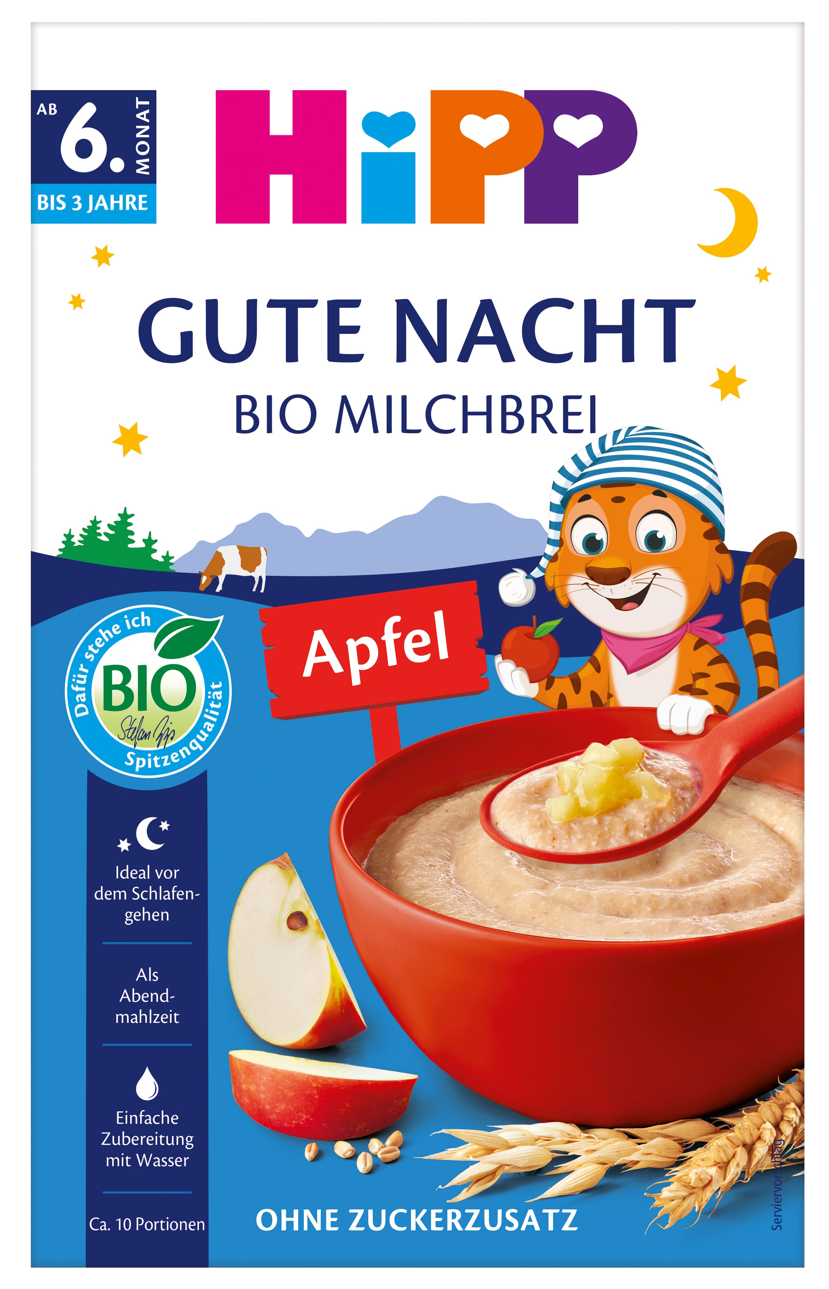HiPP Milchbrei Gute-Nacht Hafer Apfel