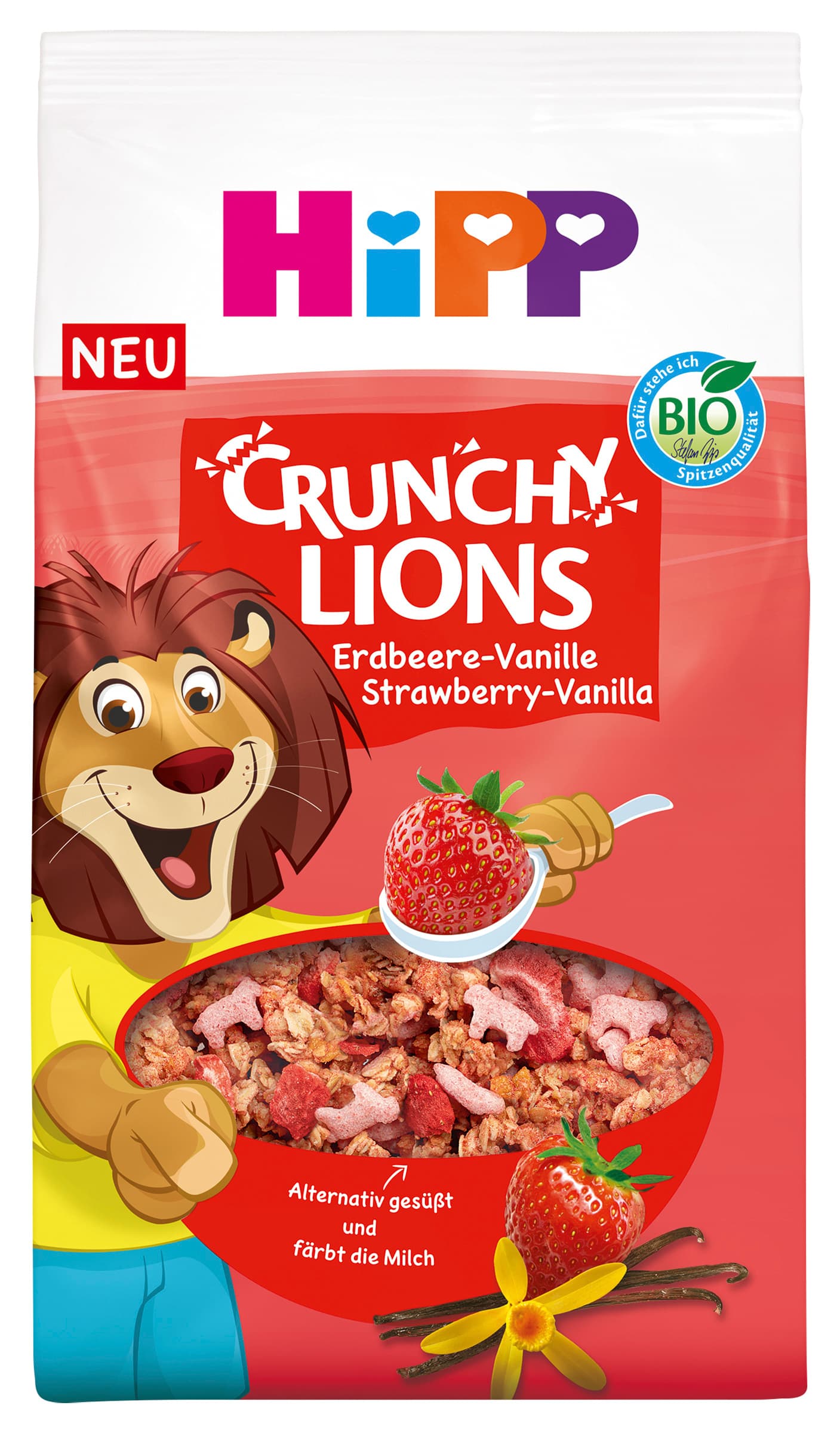 HiPP Bio Müsli Crunchy Lions Erdbeere-Vanille