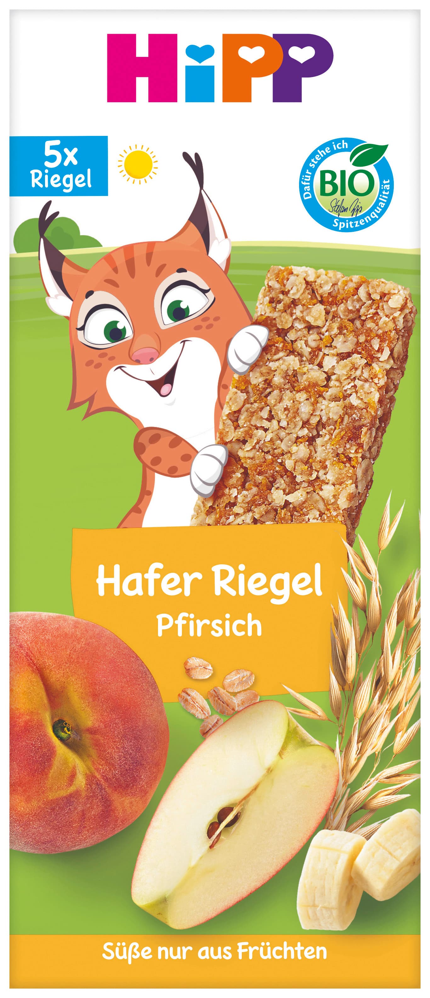 HiPP Bio Luchs Hafer Riegel Pfirsich