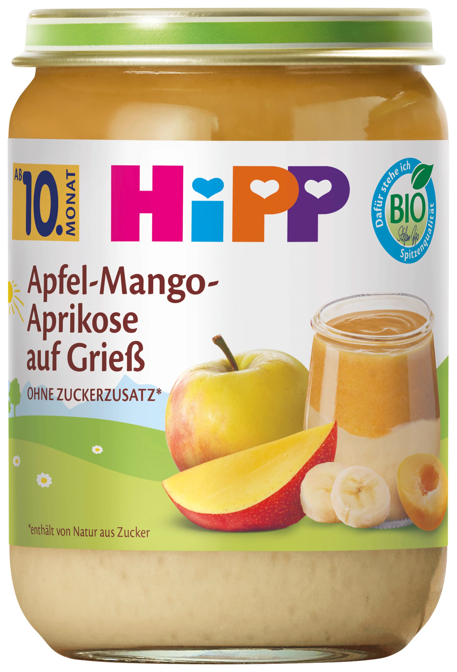 HiPP Apfel-Mango-Aprikose auf Grieß, ab 10. Monat