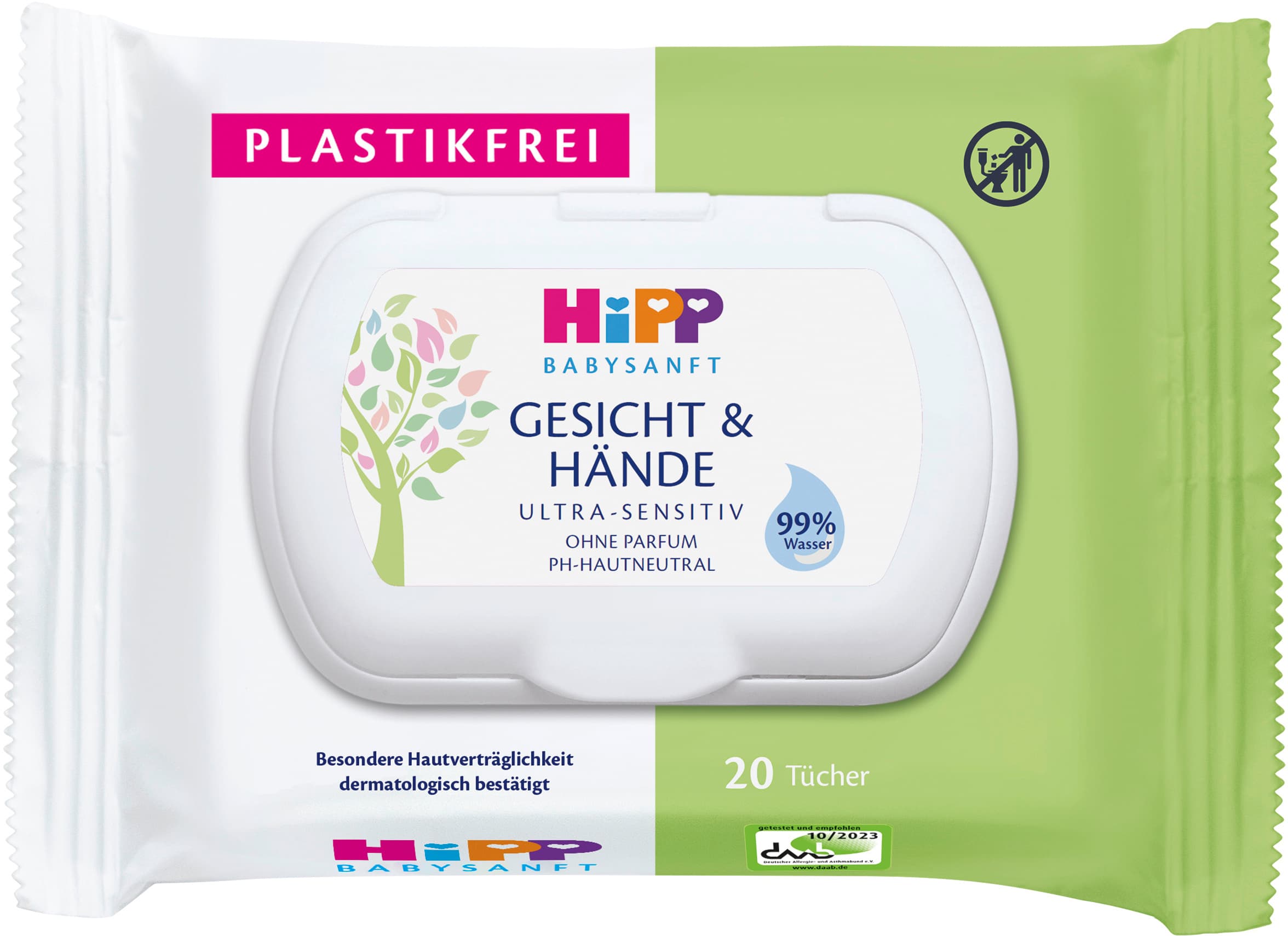 HiPP Babysanft Feuchttücher Gesicht & Hände