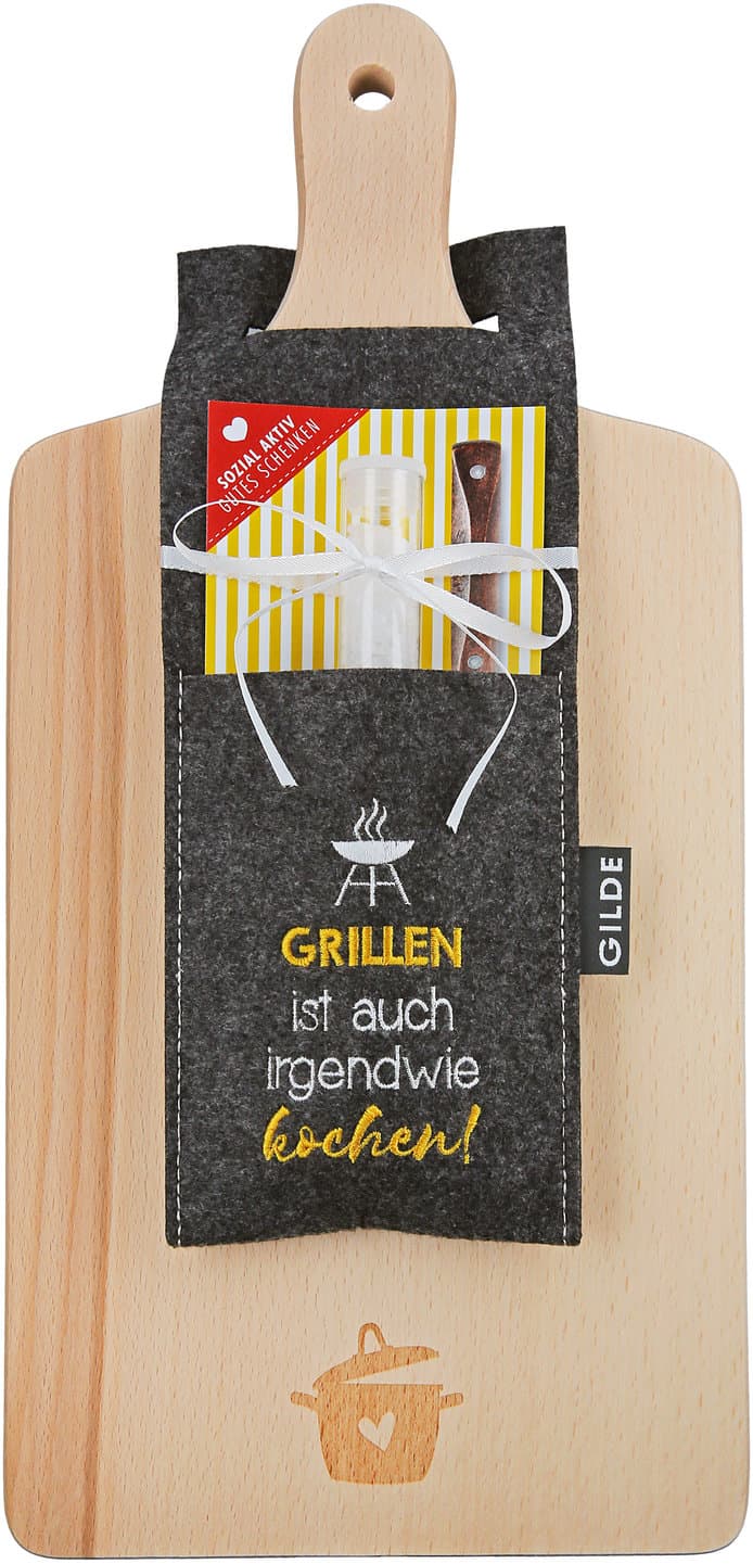 GILDE Schneidebrett Grillen ist auch irgendwie kochen!