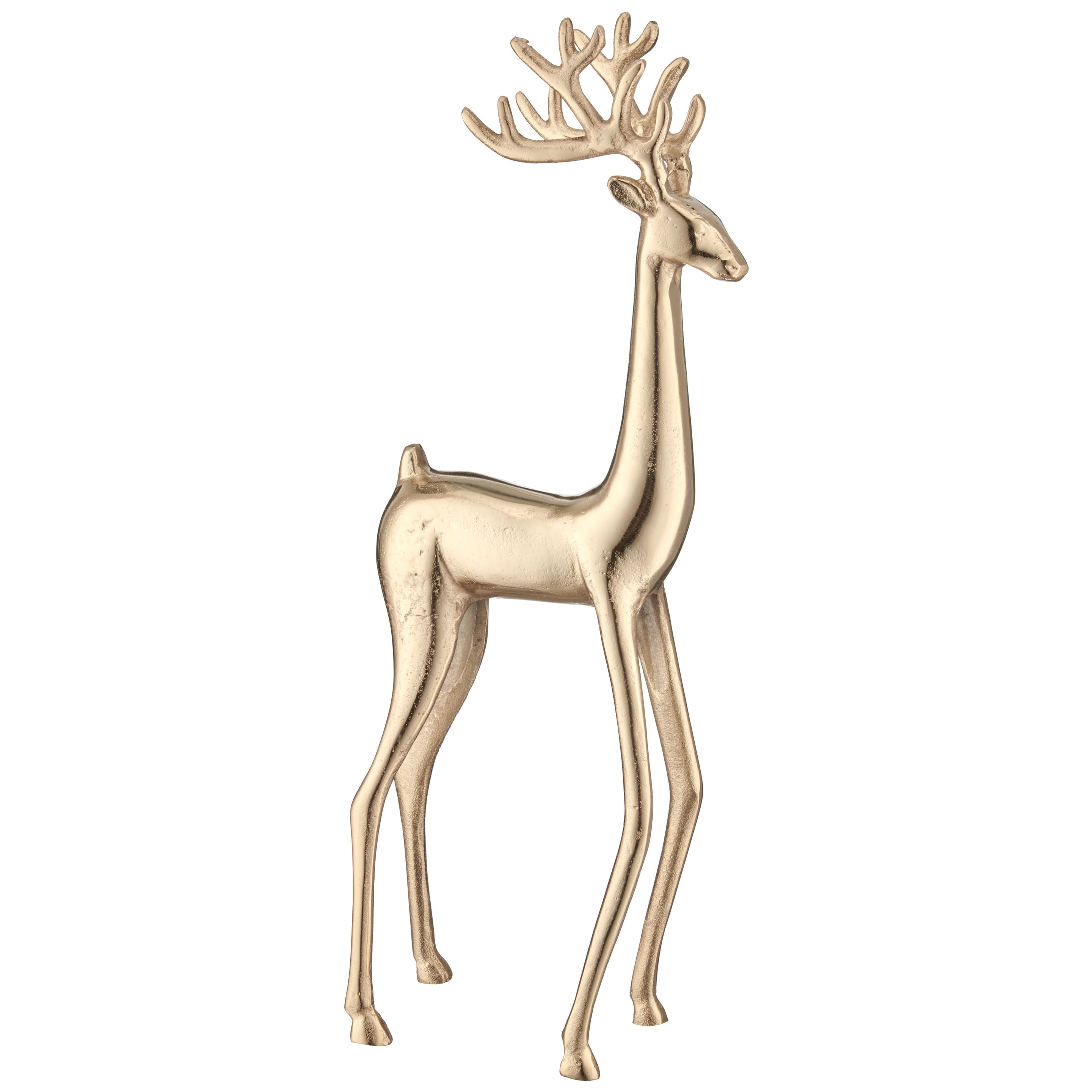 CREATIVE HOME Aluminium Hirsch stehend H=58cm