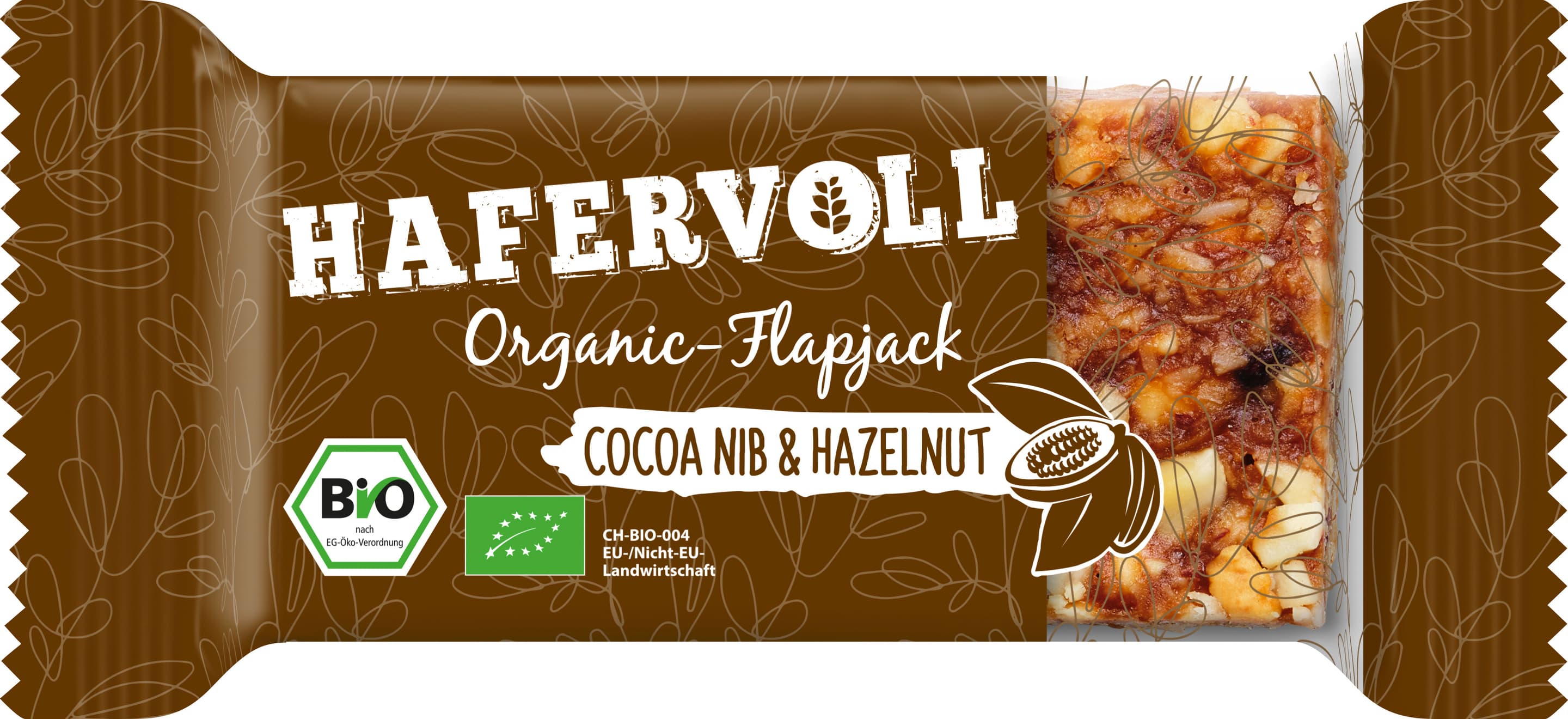 HAFERVOLL Bio Flapjack Cocoa Nib & Hazelnut