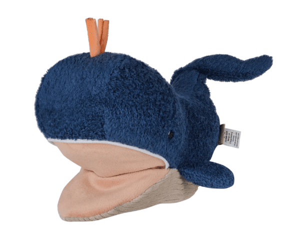 Sterntaler Handpuppe Wal marine, weiches Babyspielzeug ab Geburt