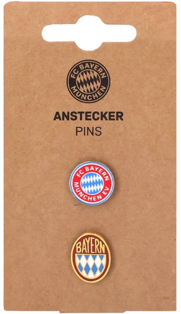 FC BAYERN MÜNCHEN Pin Retro Logo 2er Pack