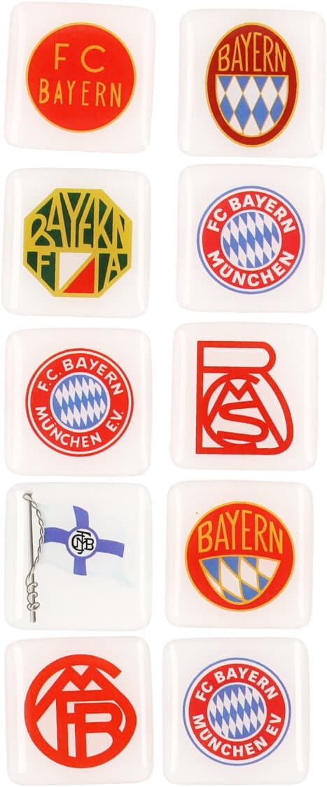 FC BAYERN MÜNCHEN Magnete Logos 10er Pack