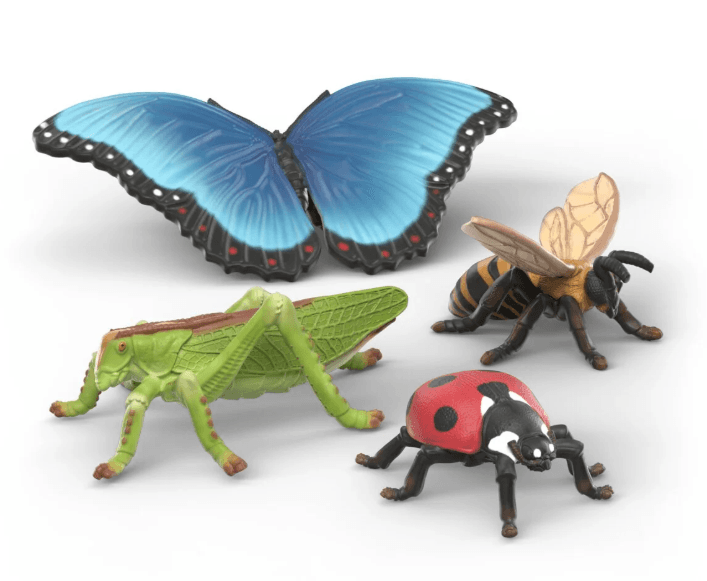 Schleich 42741 - Wild Life - Insekten Entdecker Set mit 4 detailgetreuen Spielfiguren ab 3 Jahren