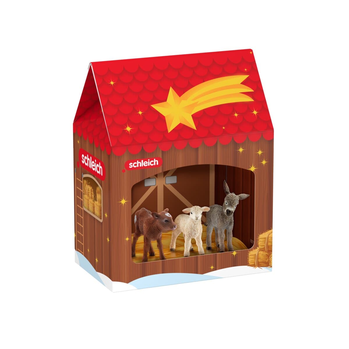 Schleich 42822 - Farm World - Weihnachtskrippe 42822 mit 3 Tierfiguren