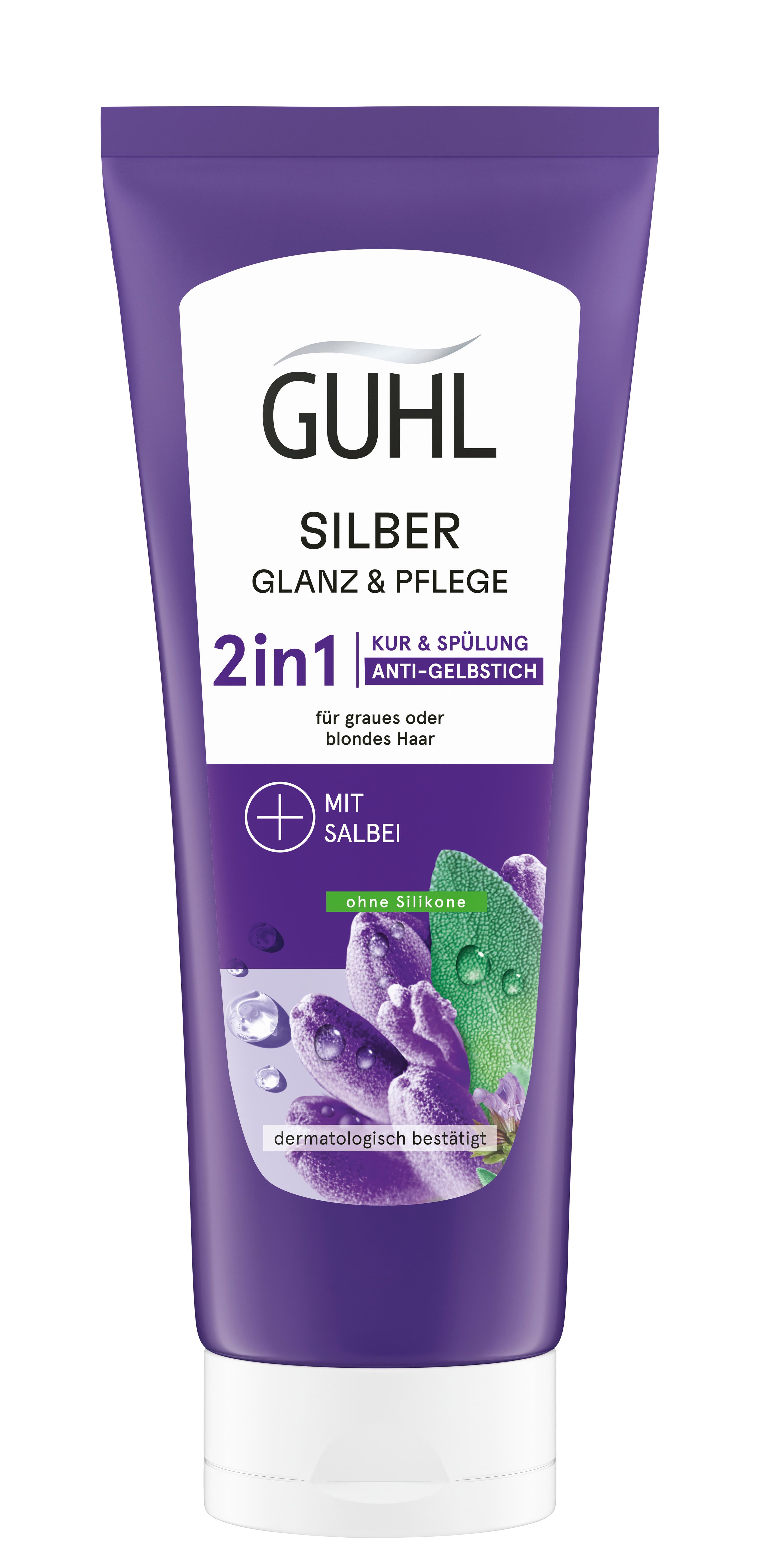 Guhl Silberglanz & Pflege 2in1 Anti-Gelbstich Kur & Spülung