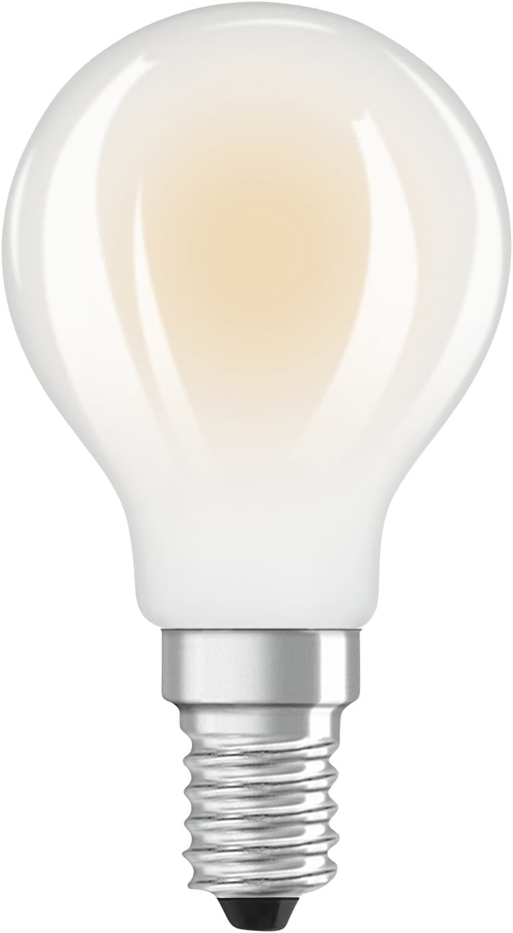 OSRAM LED-Lampe Classic P 40 Filament EEK-A 2.2W 827 matt E14