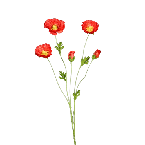 Kunstblume Mohnzweig