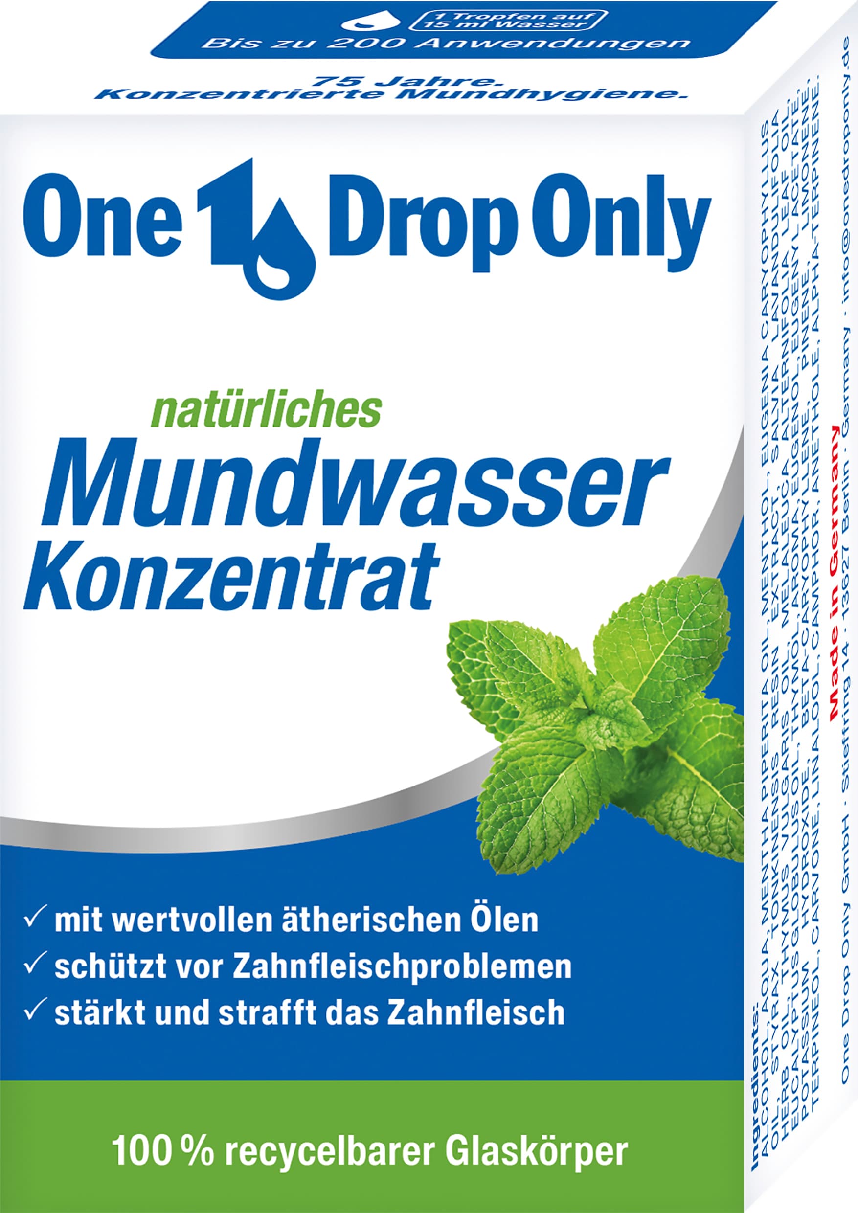 One Drop Only natürliches Mundwasser Konzentrat