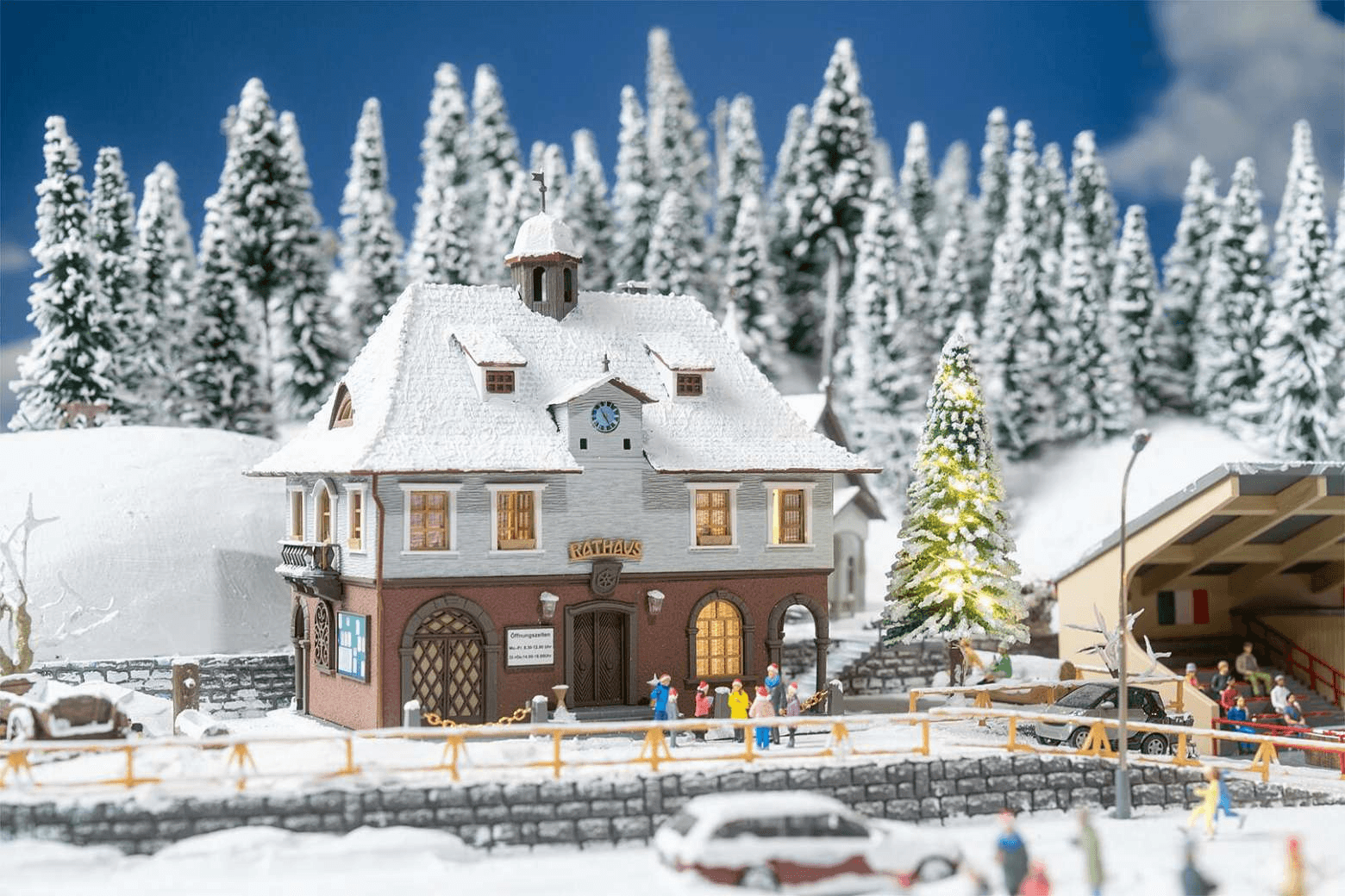 FALLER H0 190093 Aktions-Set Weihnachtssingen mit Beleuchtung