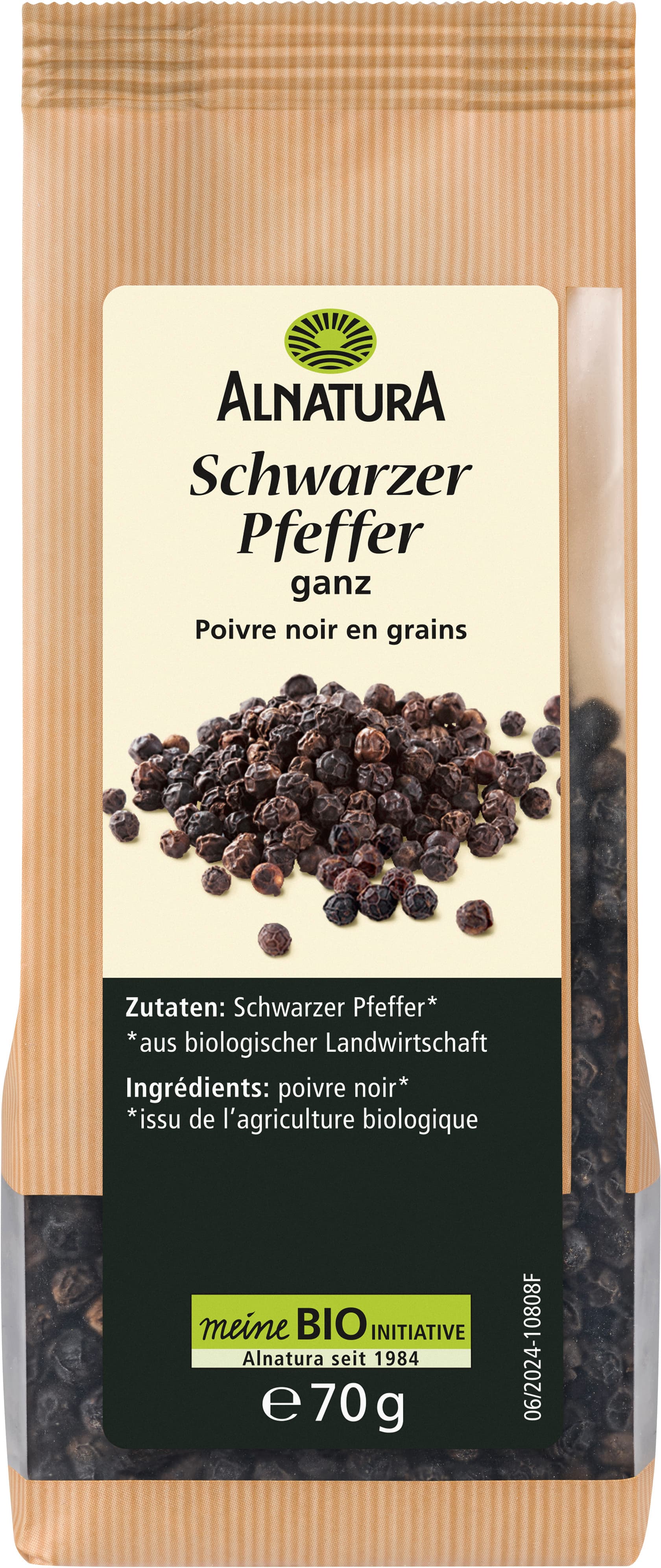 Alnatura Bio Schwarzer Pfeffer, ganz
