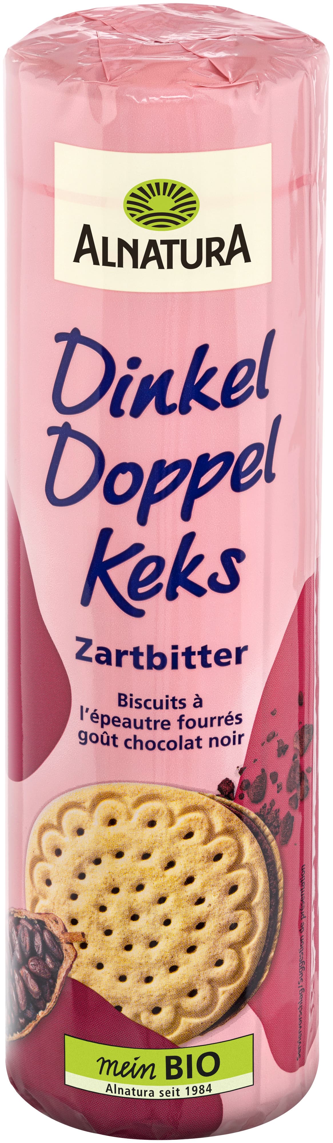 Galleta doble de espelta orgánica Alnatura con chocolate negro
