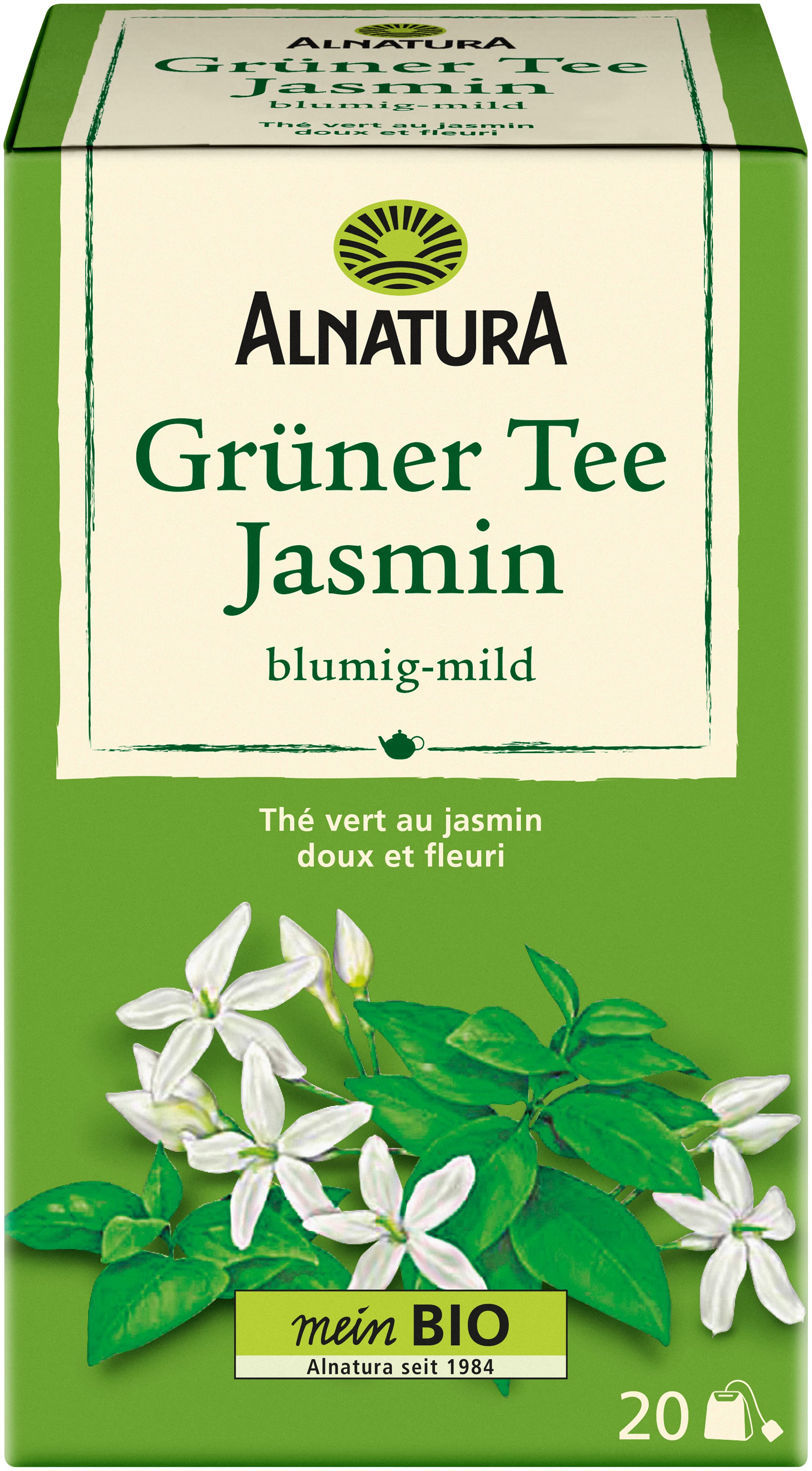 Tés e infusiones verde orgánico de jazmín Alnatura