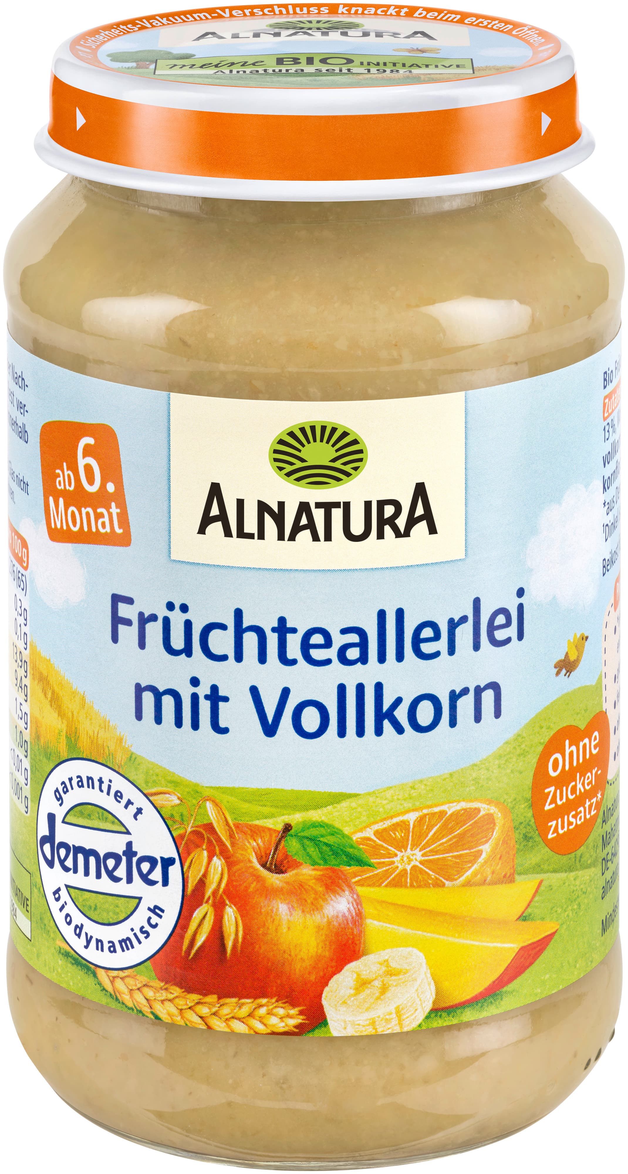 Alnatura Bio Früchteallerlei mit Vollkorn Babygläschen
