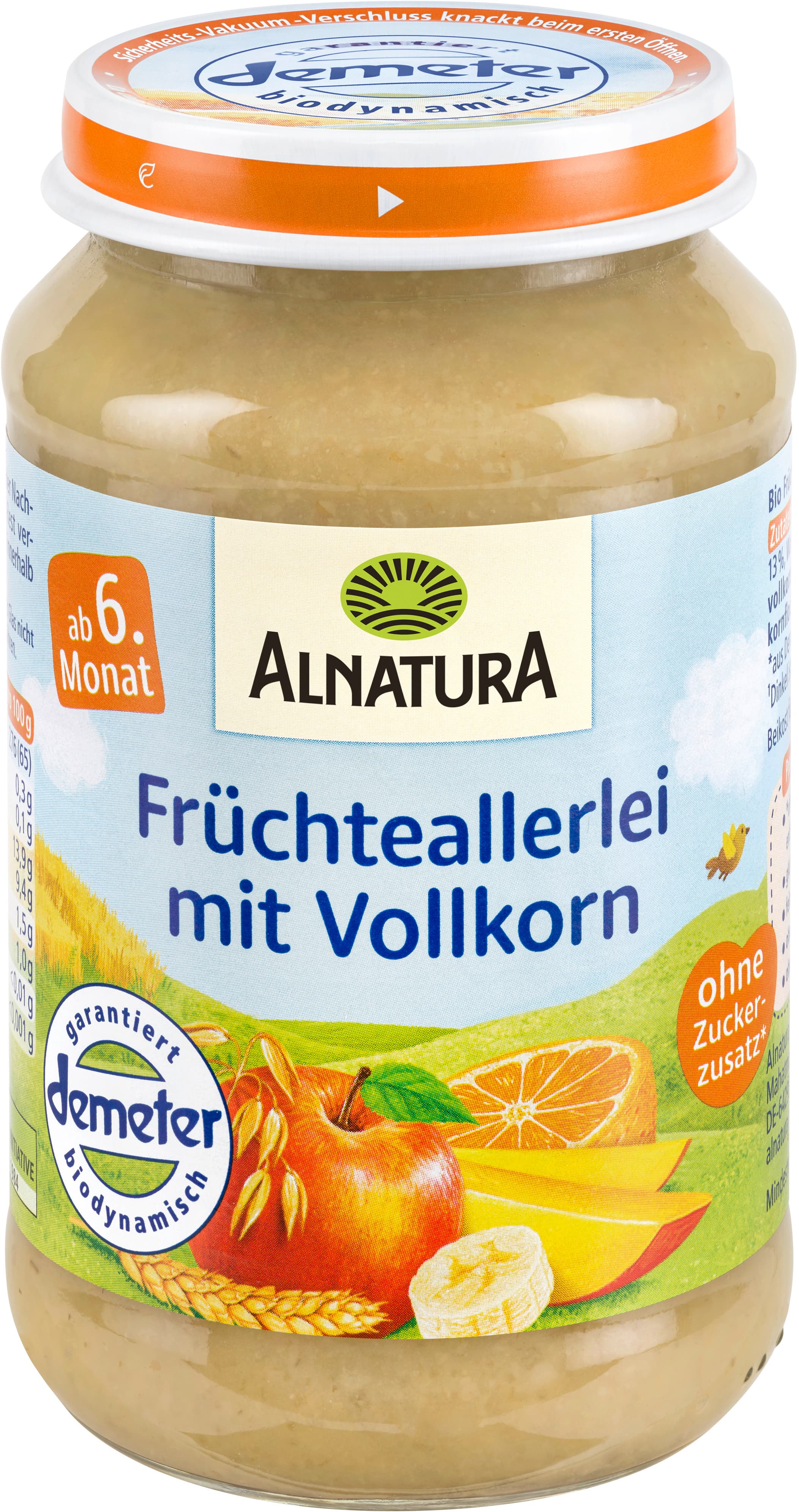 Alnatura Bio Früchteallerlei mit Vollkorn Babygläschen
