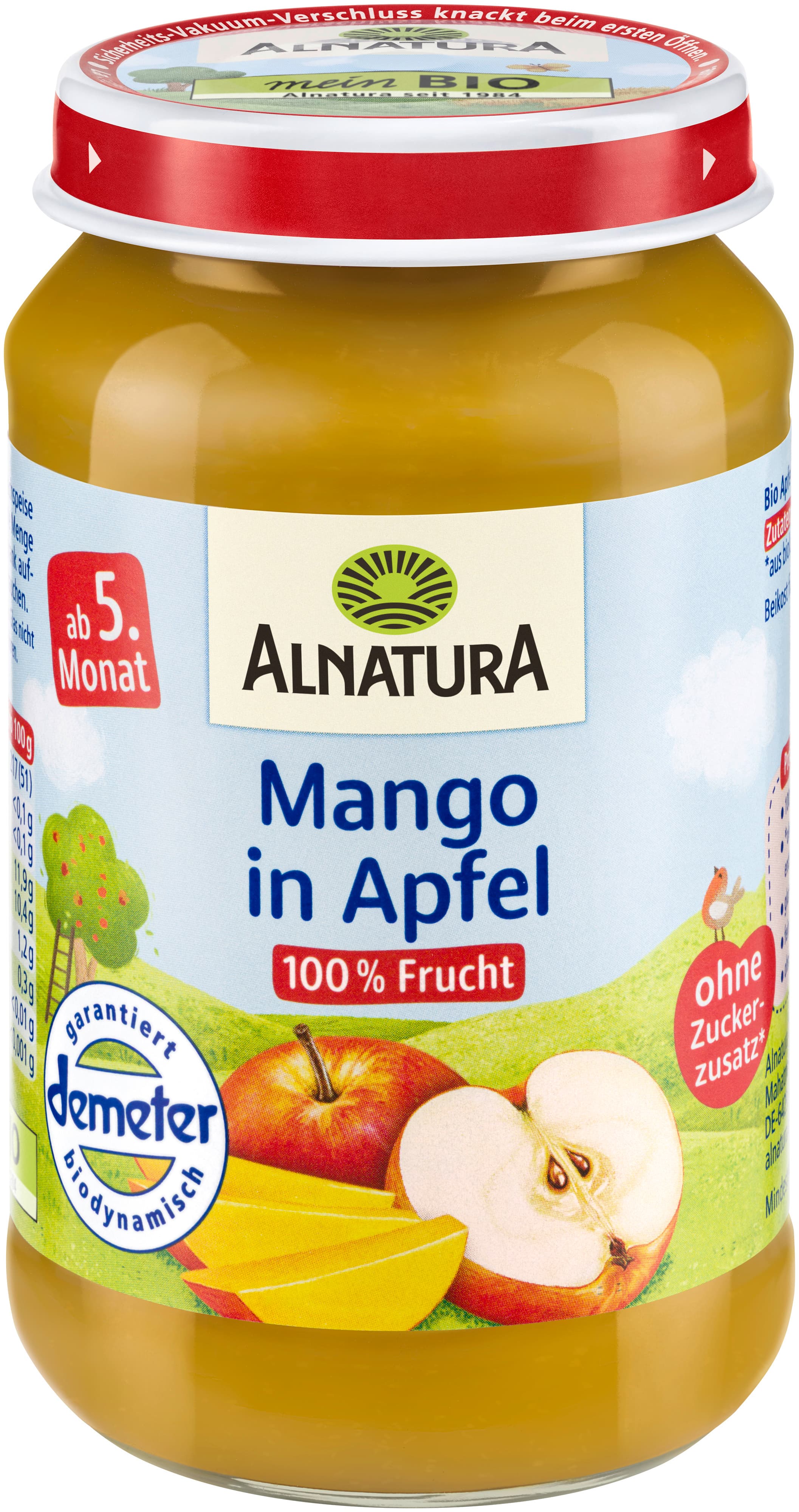 Alnatura Bio Mango in Apfel Babygläschen