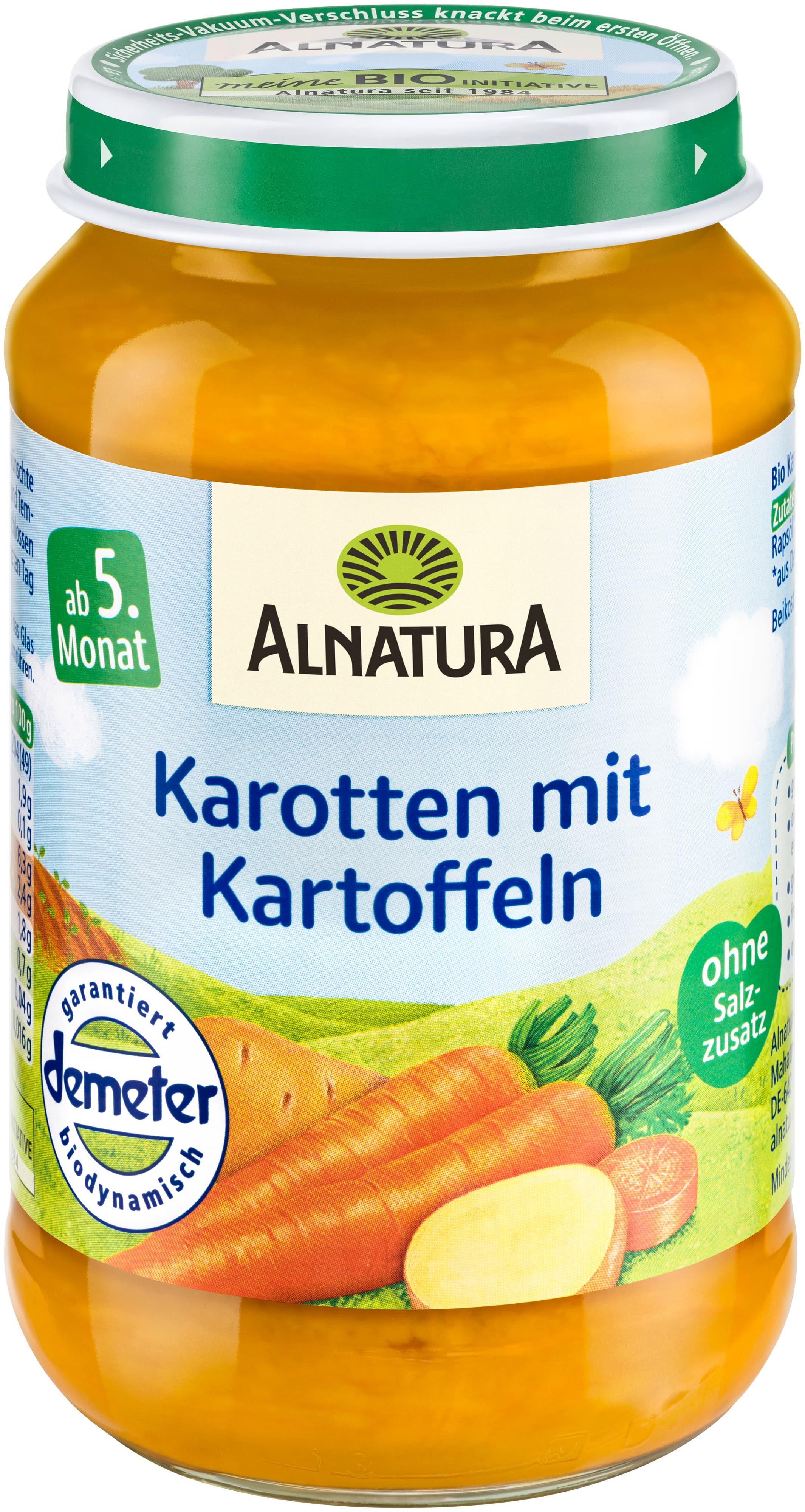 Alnatura Bio Karotte-Kartoffel, Babygläschen (nach 4. Mon.)