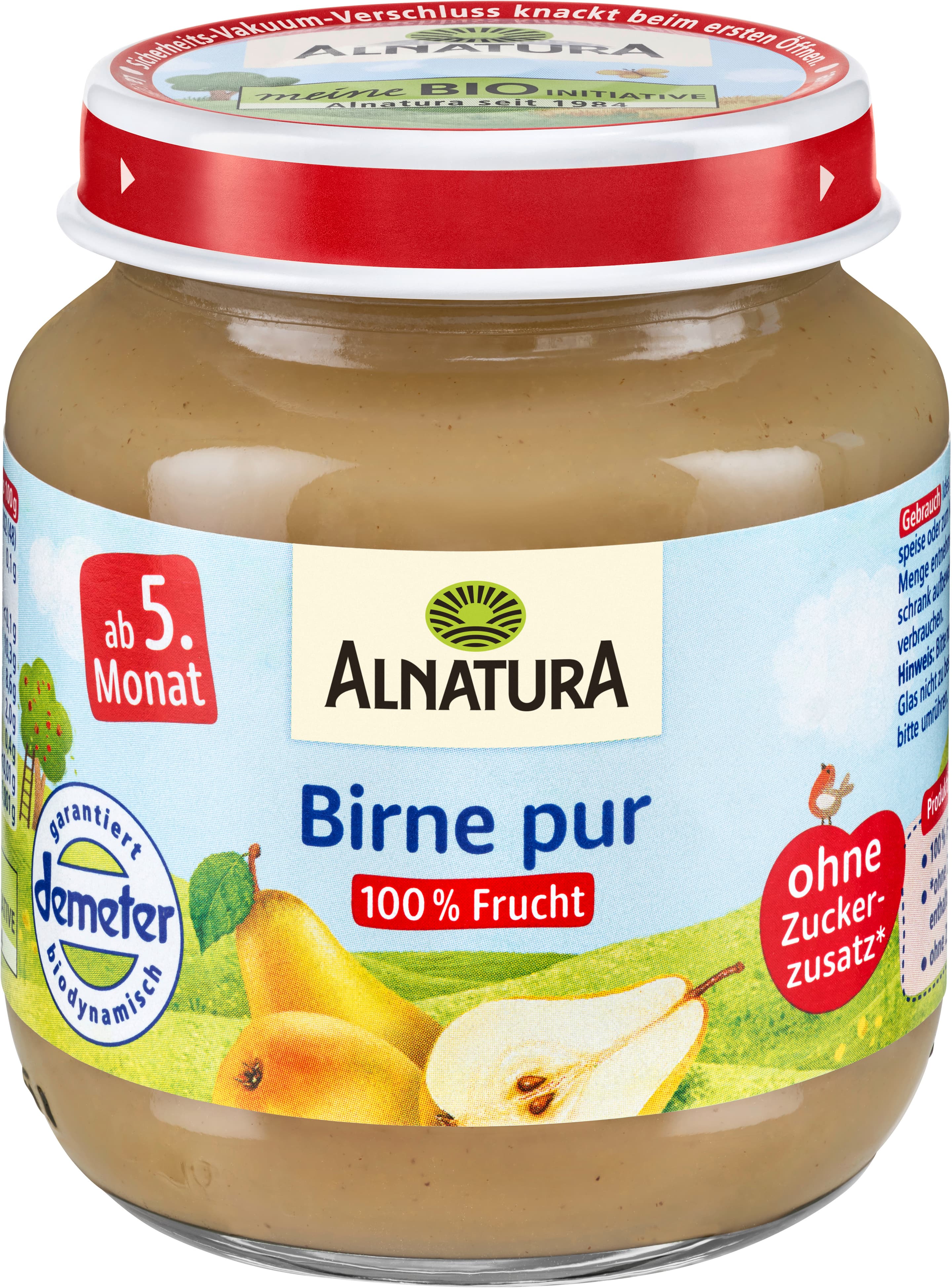 Alnatura Bio Birne pur, Babygläschen (nach 4. Mon.)