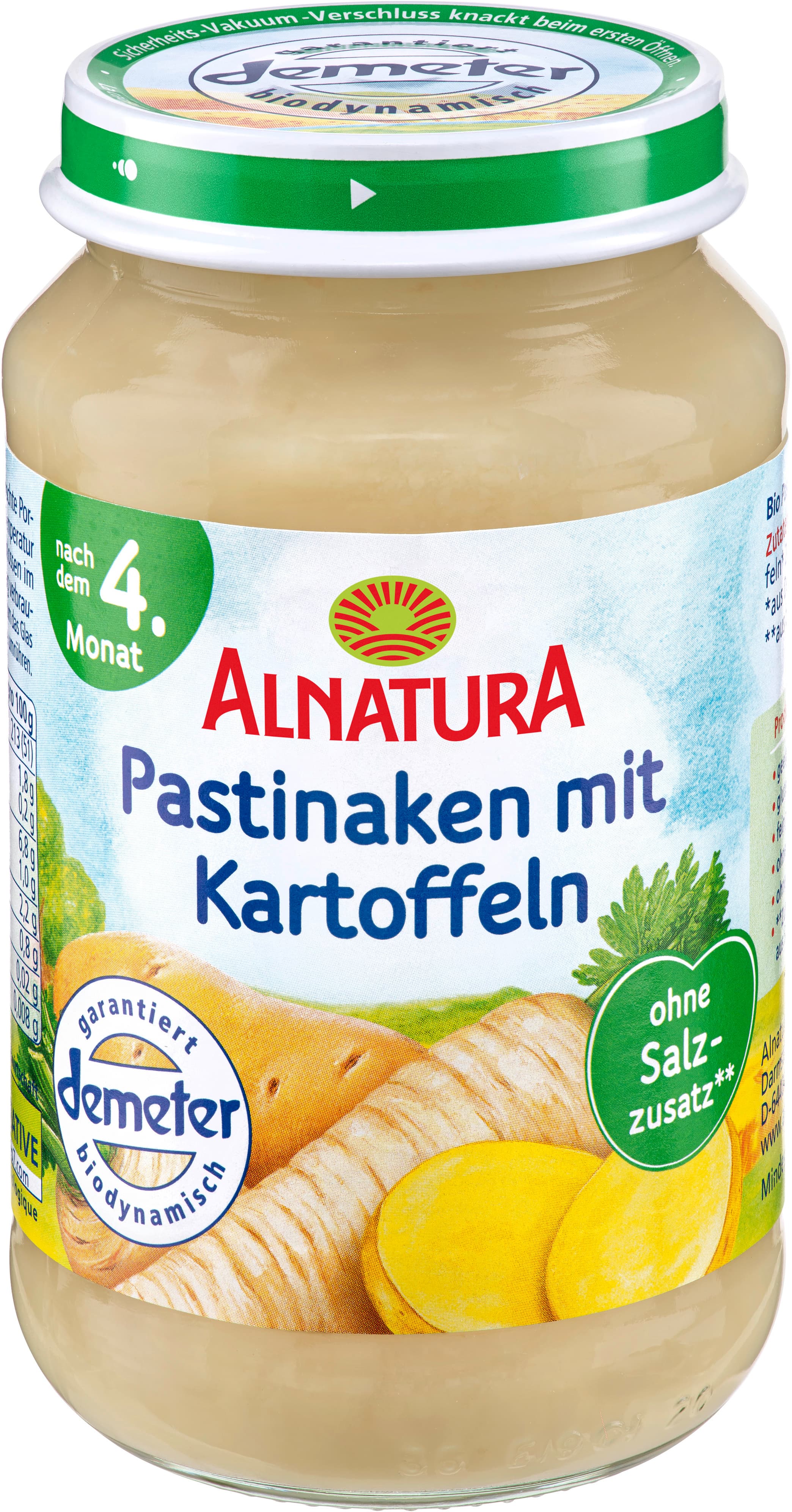Alnatura Bio Pastinake-Kartoffel, Babygläschen (nach 4. Mon.)