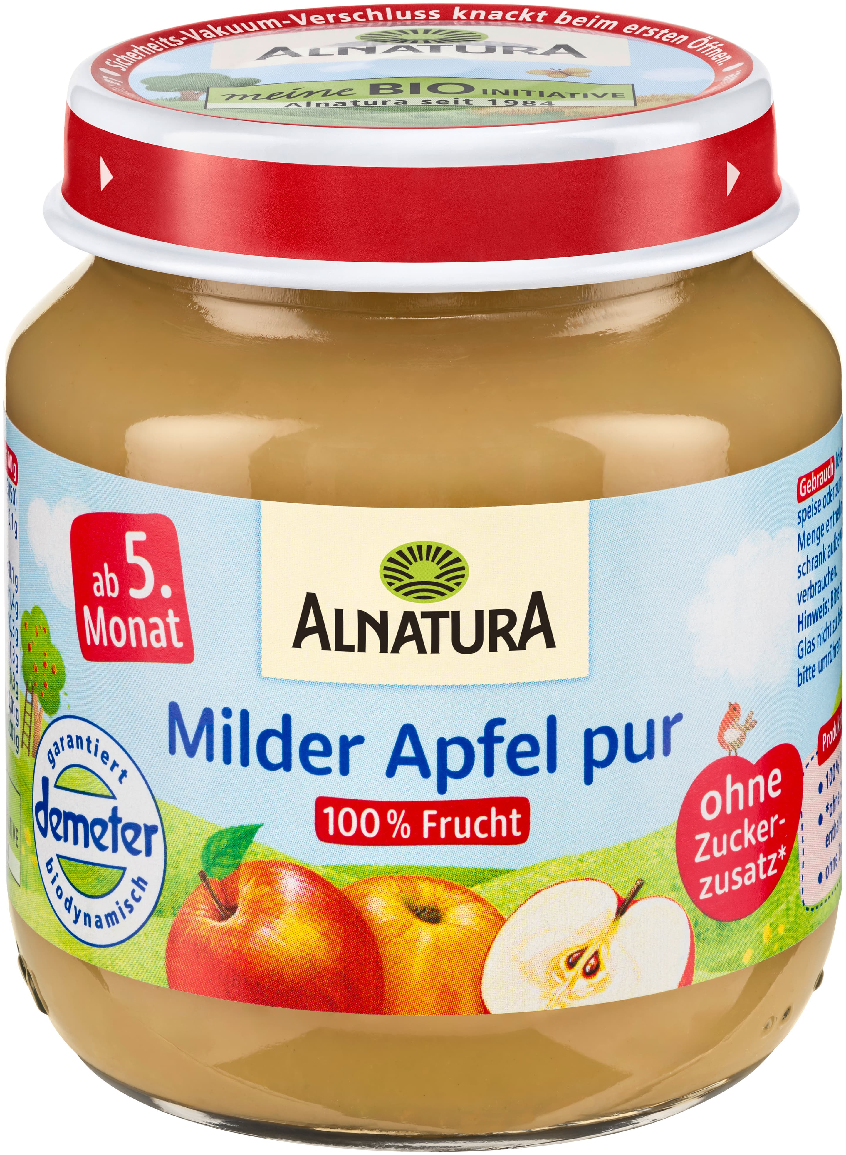 Alnatura Bio Milder Apfel pur Babygläschen