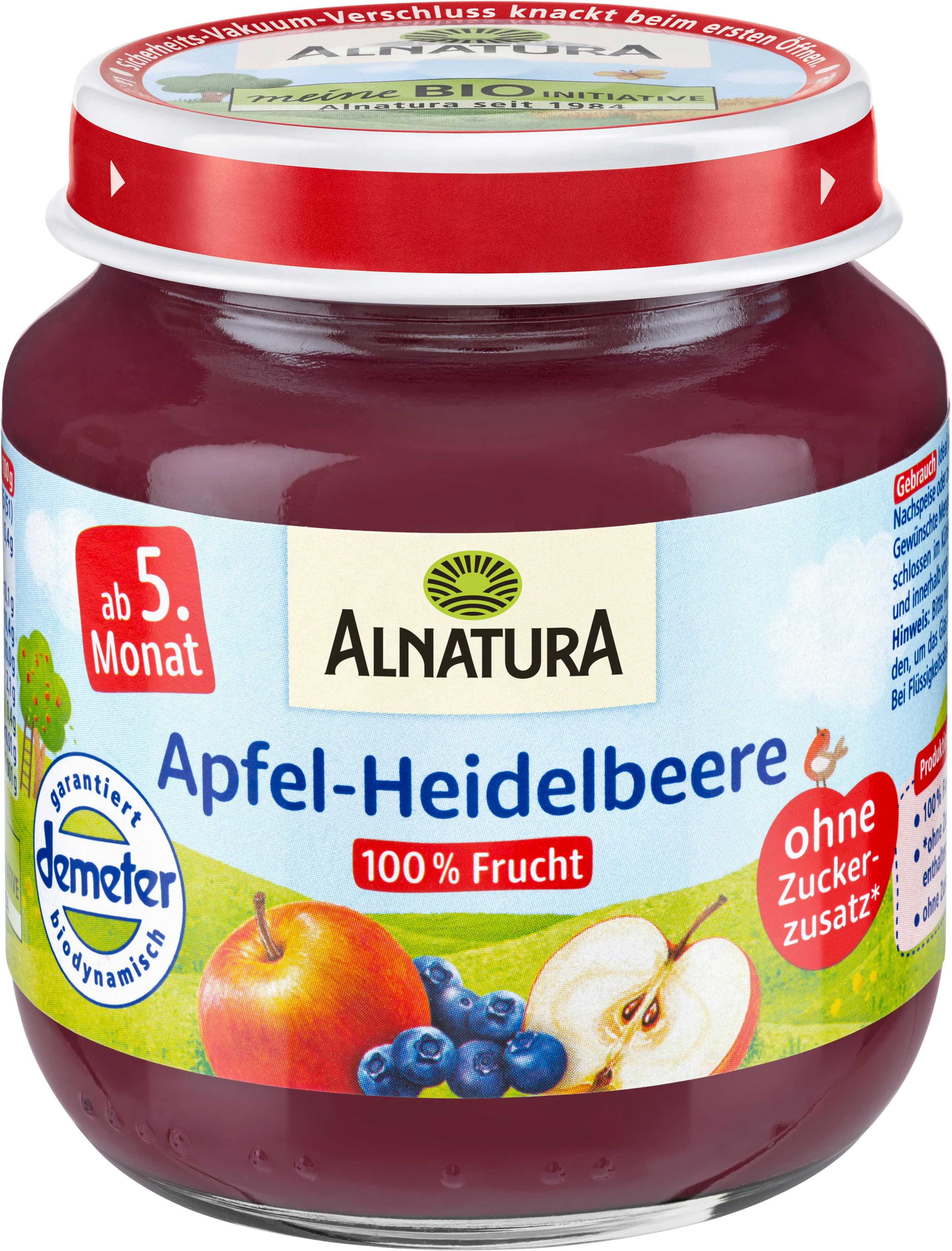 Alnatura Bio Apfel-Heidelbeere Babygläschen