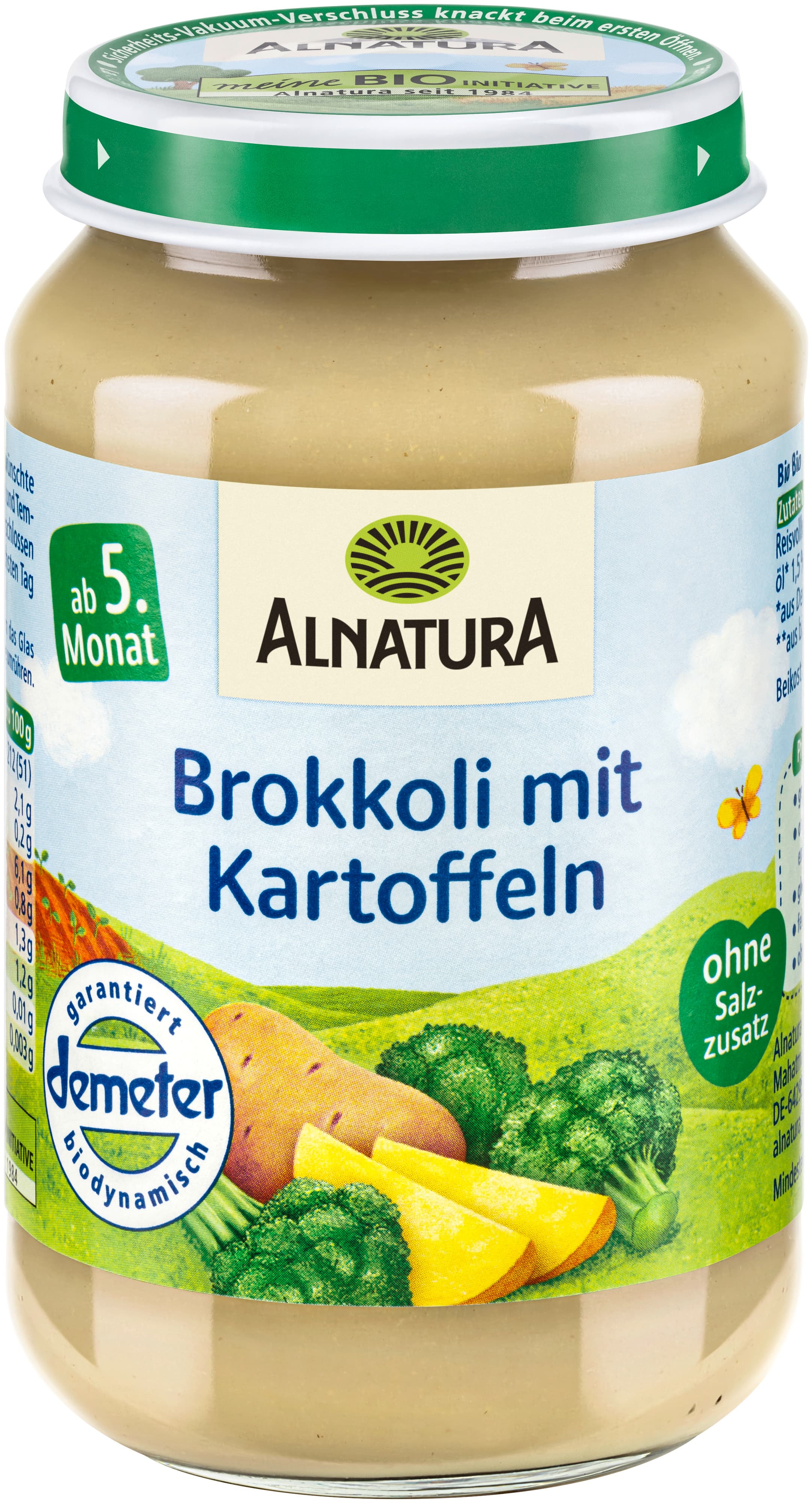 Alnatura Bio Brokkoli mit Kartoffeln Babygläschen