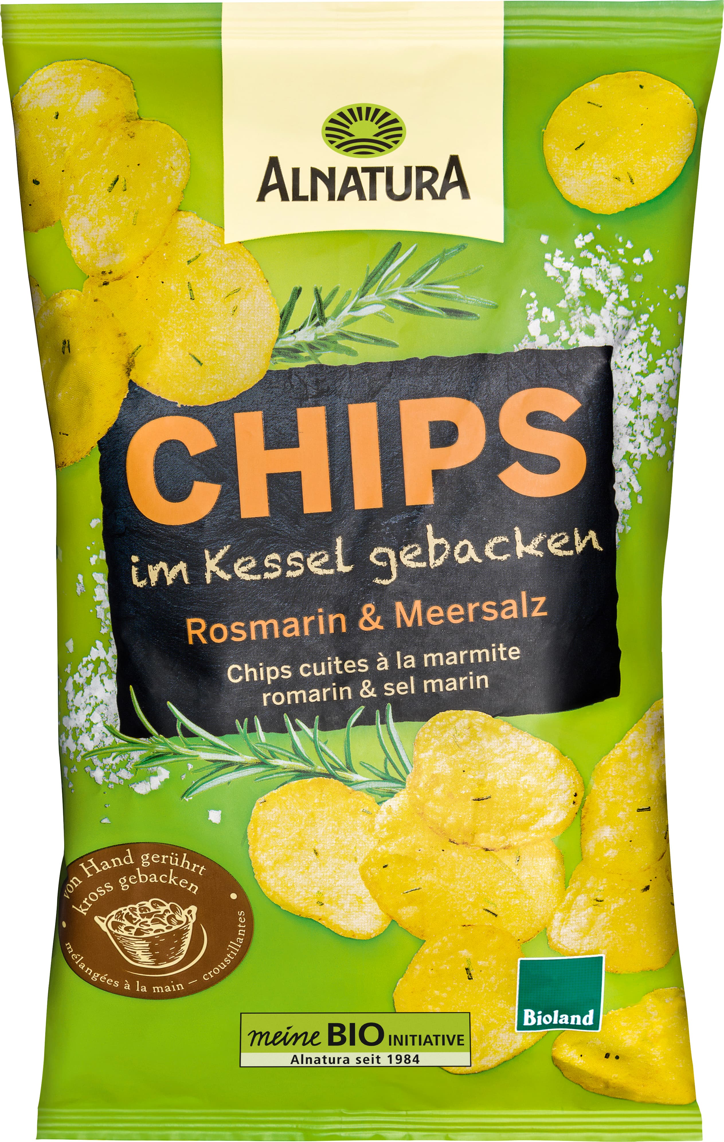 Alnatura Bioland-Chips im Kessel gebacken Rosmarin & Meersalz